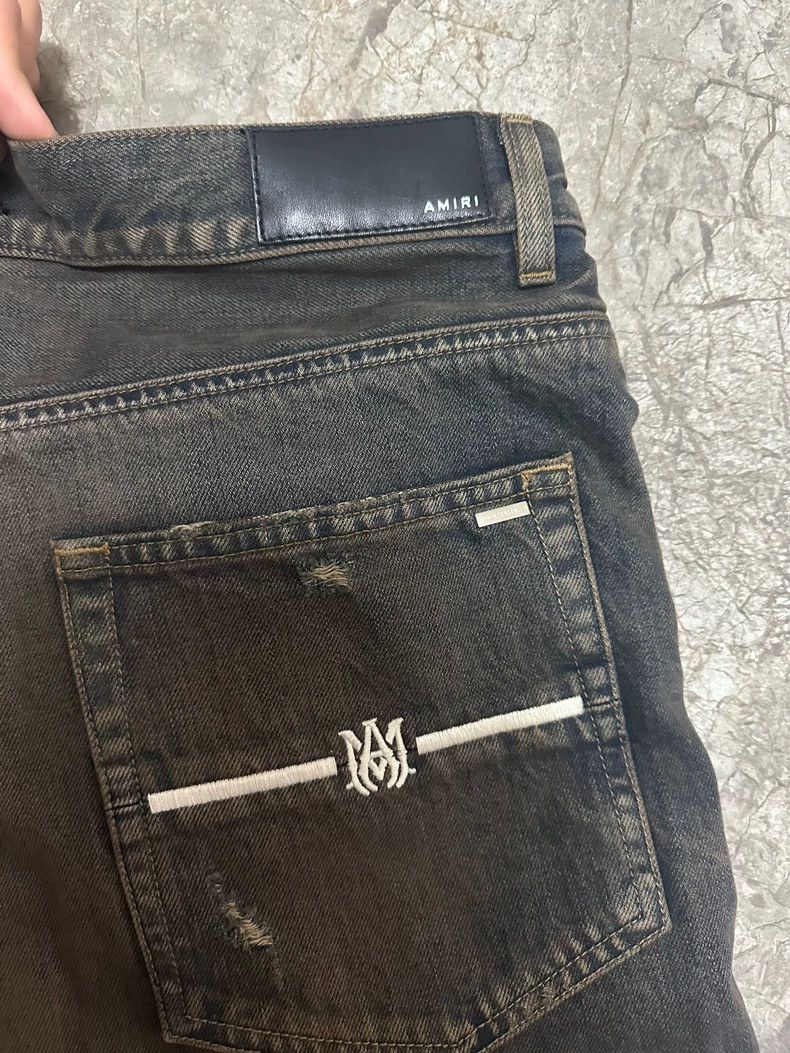 Amiri Amiri Straight logo ripped jeans 2502-Nextarrow Size US 34 / EU 50 - 5 Thumbnail
