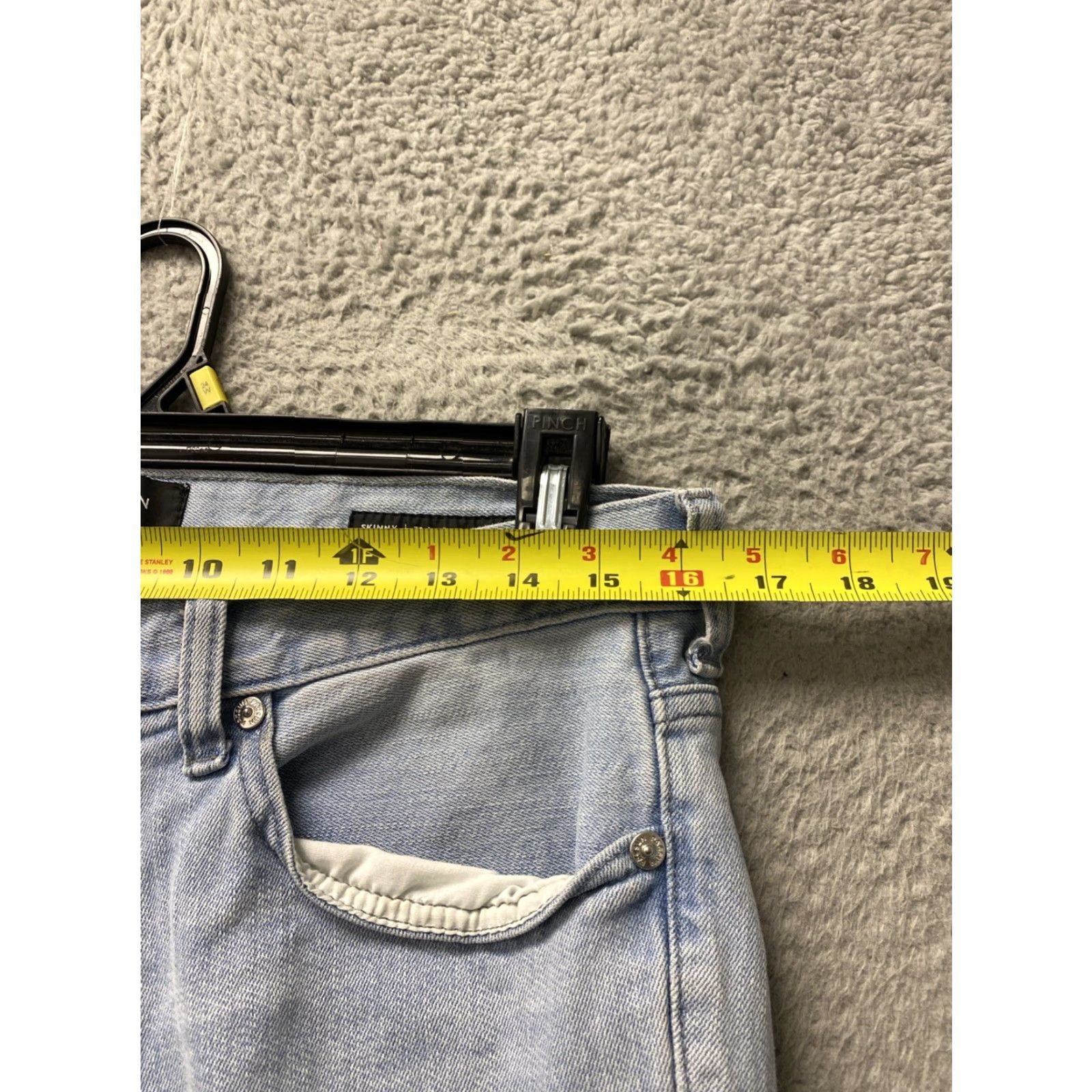 Pacsun Pacsun Men Skinny Denim Jeans Distressed Stretch 32x30 Light Blue Slim Fit Casual Size US 32 / EU 48 - 7 Thumbnail