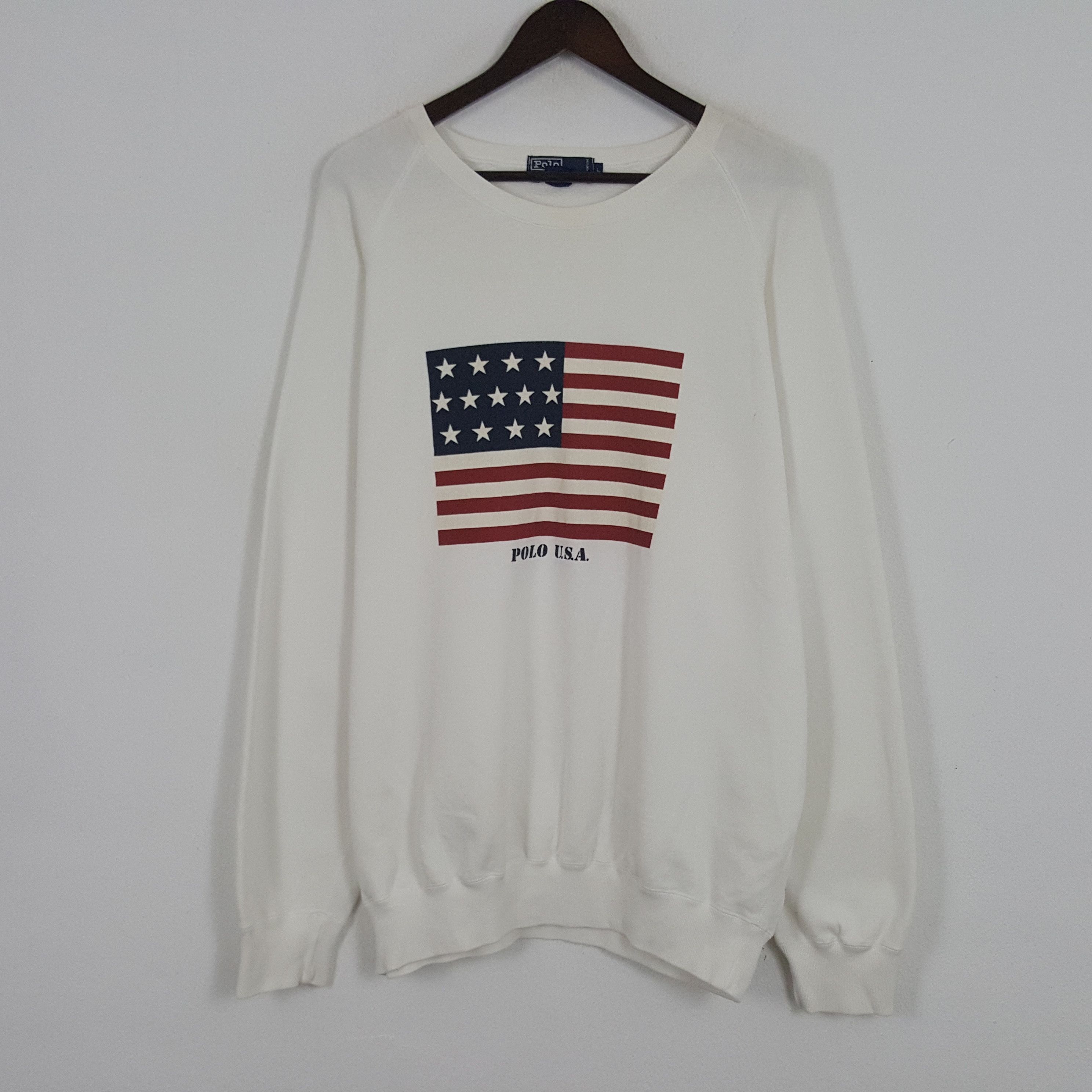 Polo Ralph Lauren × Vintage Vintage Polo Ralph Lauren USA Sweatshirt Size US L / EU 52-54 / 3 - 1 Thumbnail