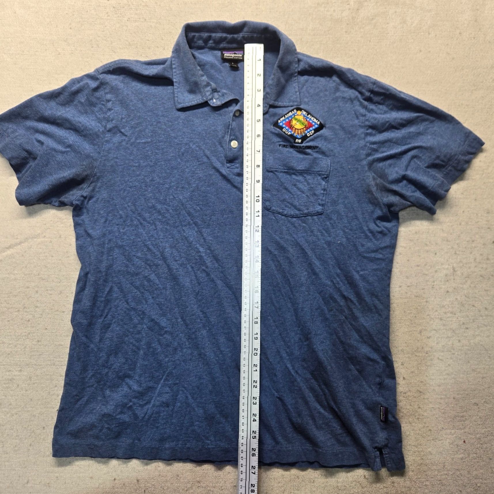 Patagonia Patagonia Shirt Polo Blue L Mens Arkansas Oklahoma Fire Hiking Hiker Rugby Size US L / EU 52-54 / 3 - 5 Thumbnail