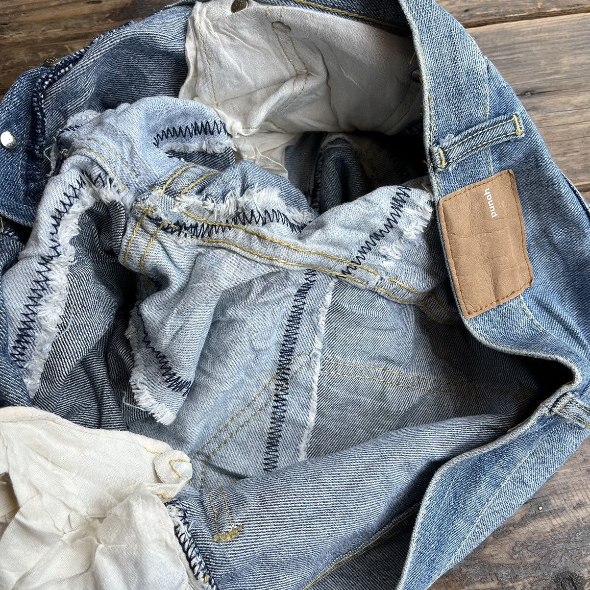 Designer × Japanese Brand RARE!! PUNAH Designer Patchwork Denim Pants Size US 29 - 7 Thumbnail