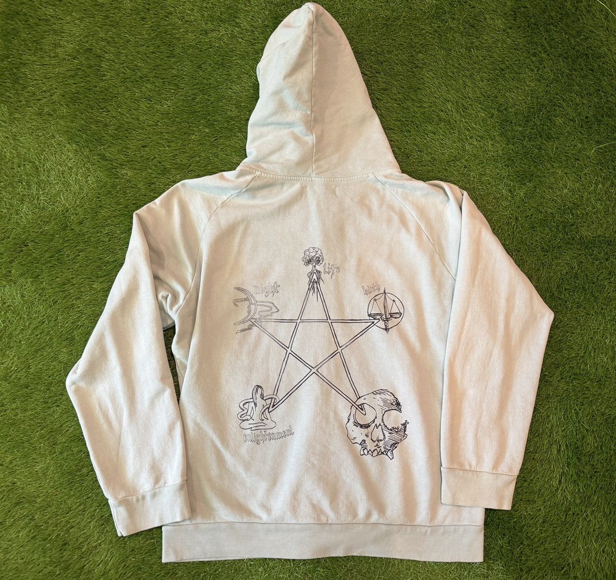 Siberia Hills Siberia Hills - Pentagon Skulls Grunge Zip Up Hoodie Mint Size US XL / EU 56 / 4 - 1 Thumbnail