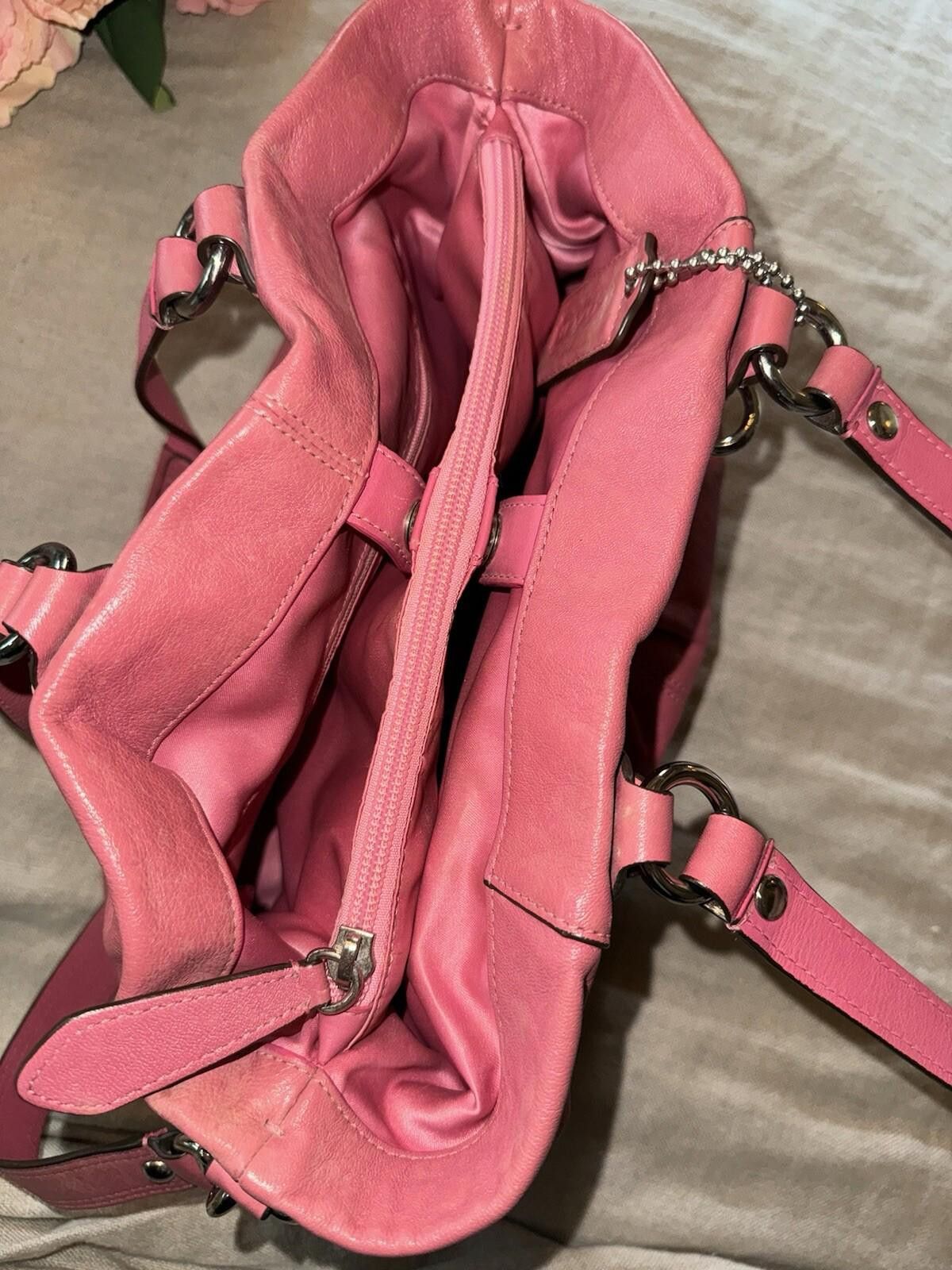Coach Coach Hand Bag Purse Tote Satchel Soft Pink Leather Size ONE SIZE - 12 Thumbnail