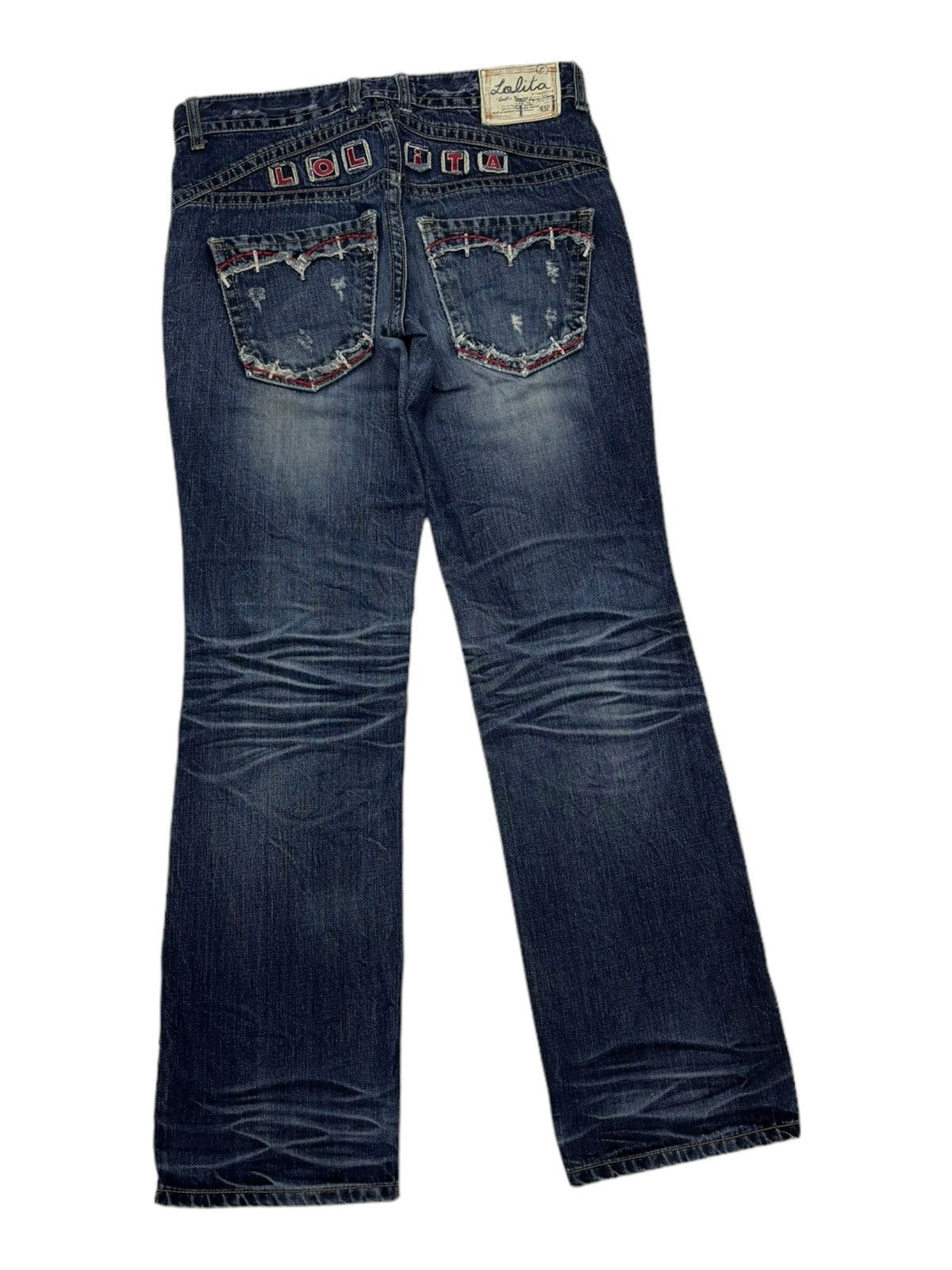 If Six Was Nine × Japanese Brand × Le Grande Bleu (L.G.B.) RARE🔥LOLITA DISTRESS RIPS DENIM JEANS HYPE Size US 32 / EU 48 - 4 Thumbnail