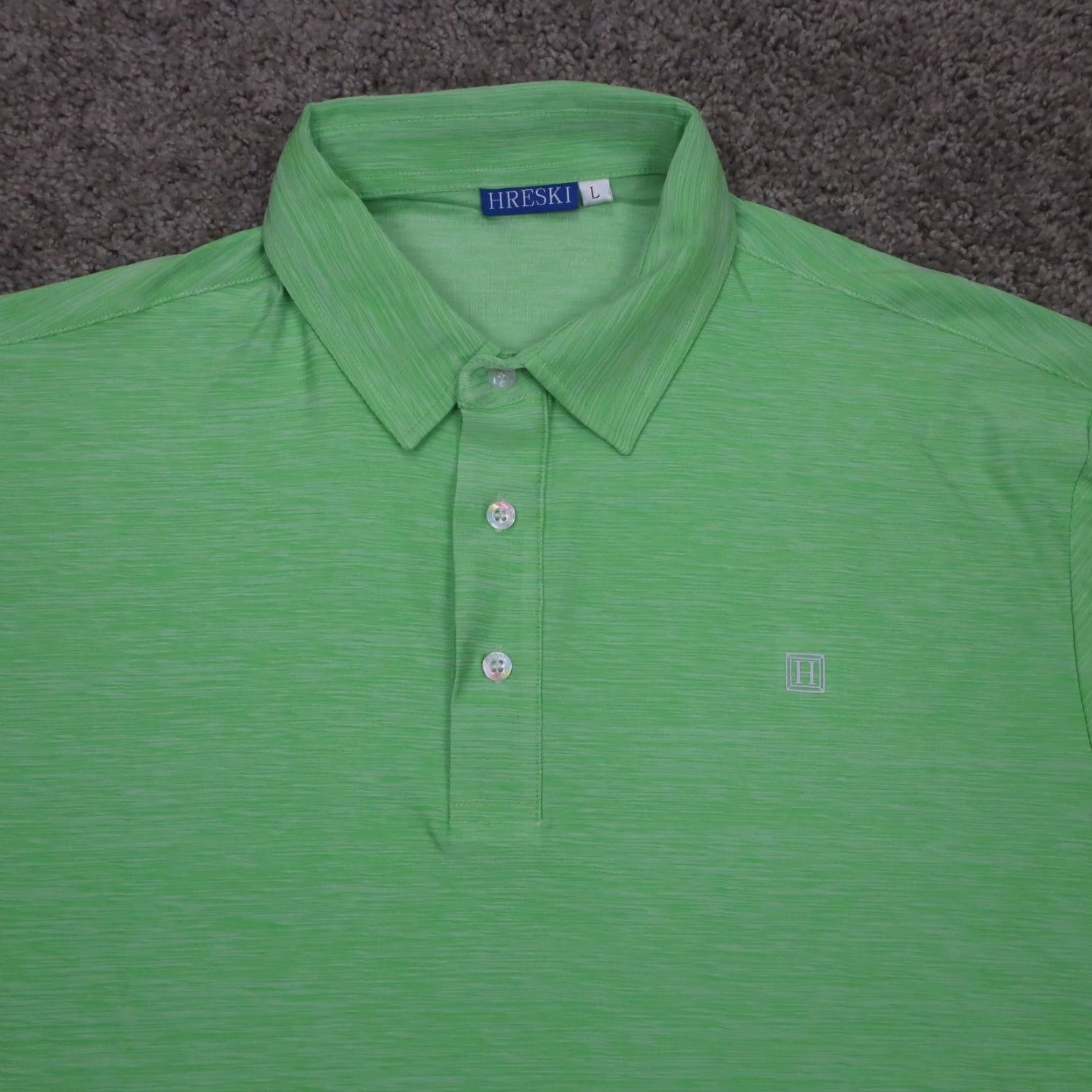 Vintage Hreski Polo Shirt Mens L Lime Green Golf Performance Stretch Polo Shirt Mens L Lime Green Golf Performance Stretch Size US L / EU 52-54 / 3 - 3 Thumbnail