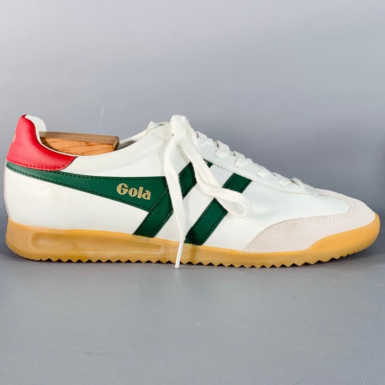 Gola GOLA Torpedo White Green Red Leather Suede Low Top Sneakers Size US 10 / EU 43 - 2 Thumbnail