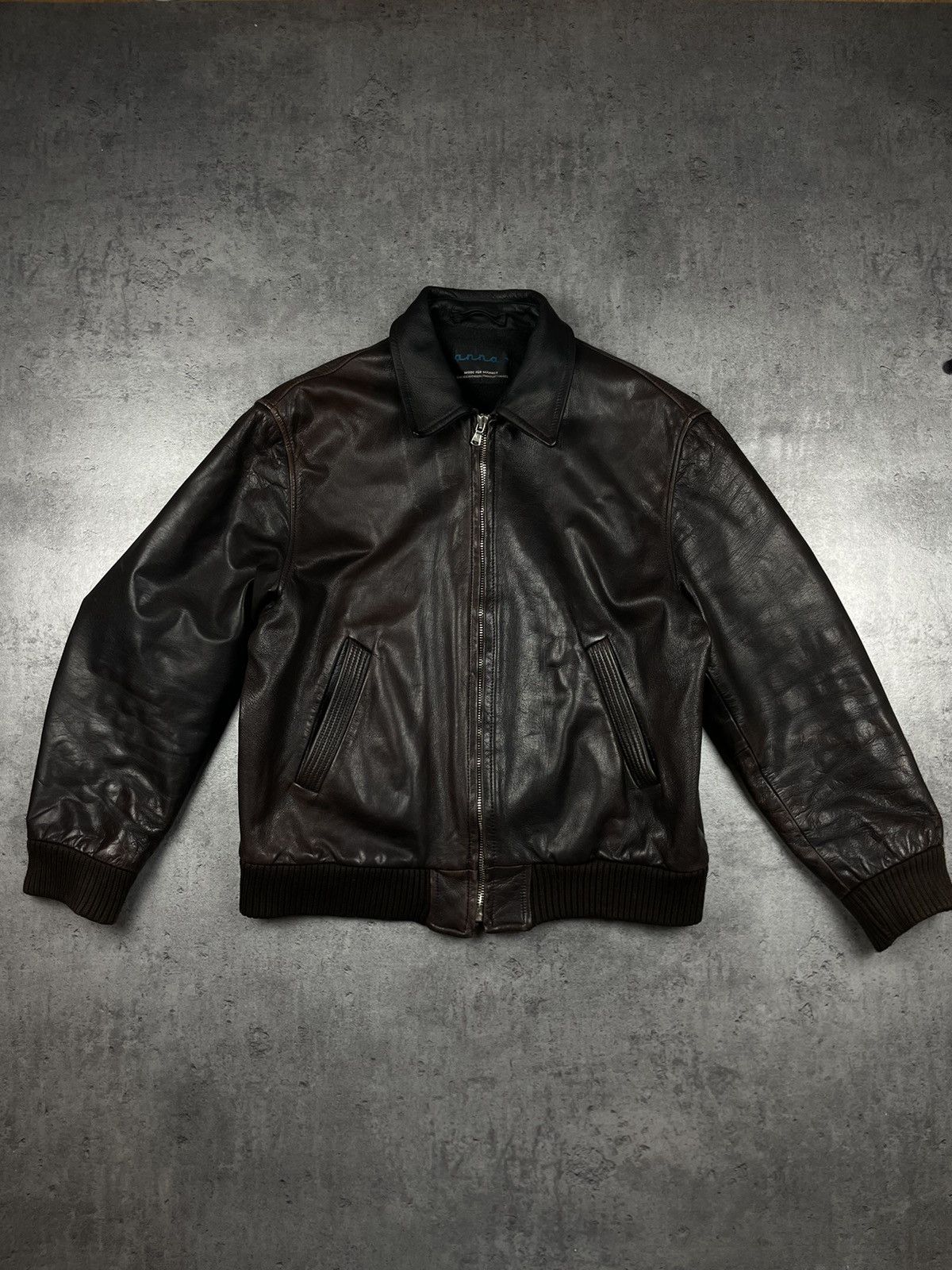 Leather jacket vintage retro boxy black affliction 90s 00s