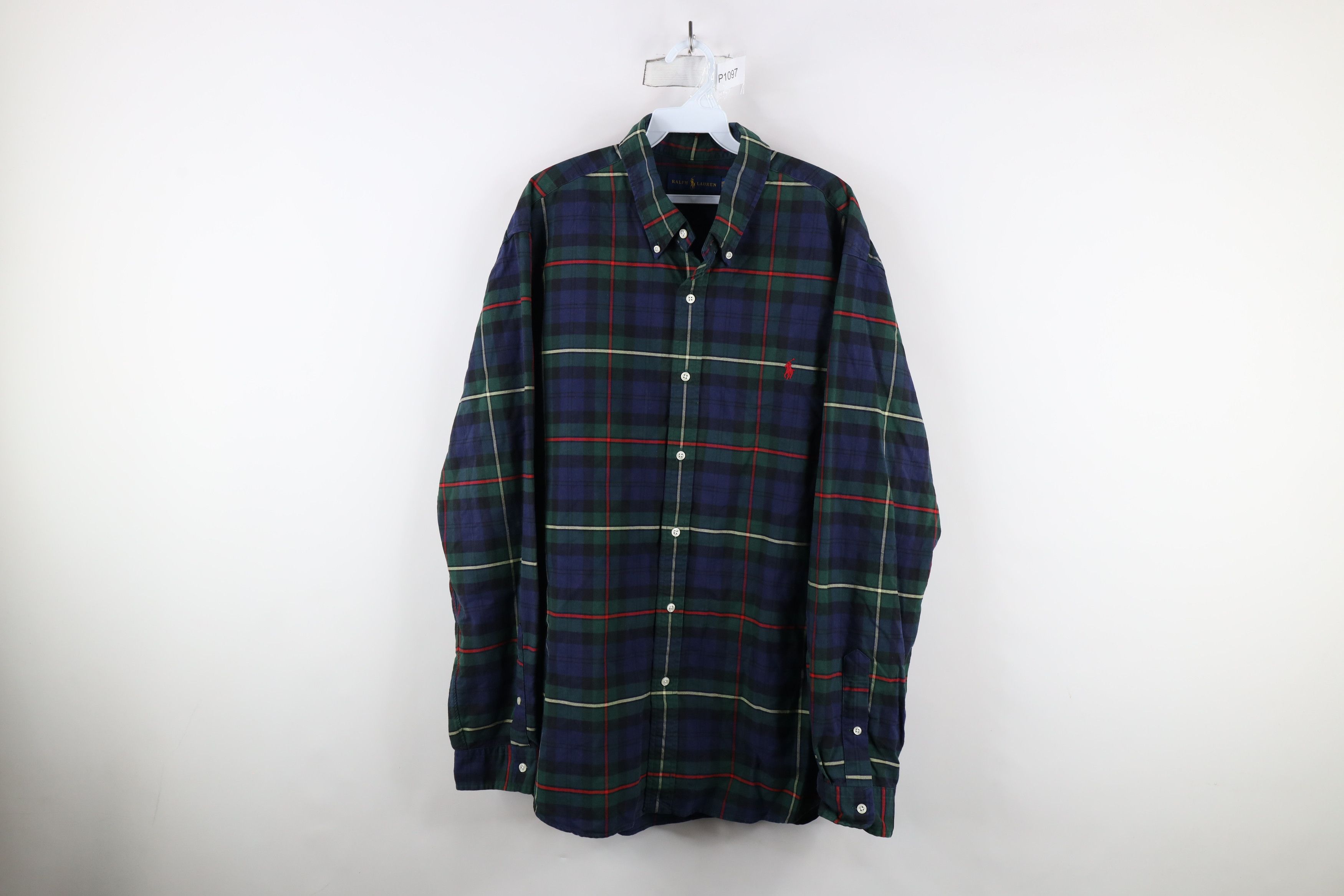Ralph Lauren × Vintage Vintage Ralph Lauren Collared Button Down Shirt Plaid Size US XXL / EU 58 / 5 - 1 Thumbnail