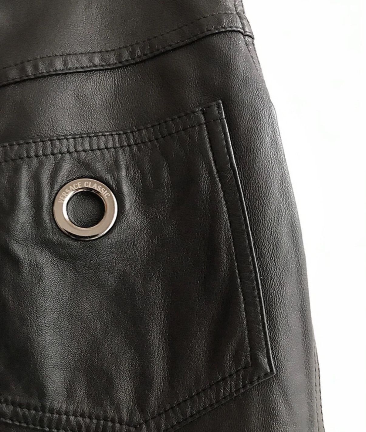 Versace Vintage leather Versace pants Size 28" / US 6 / IT 42 - 4 Thumbnail