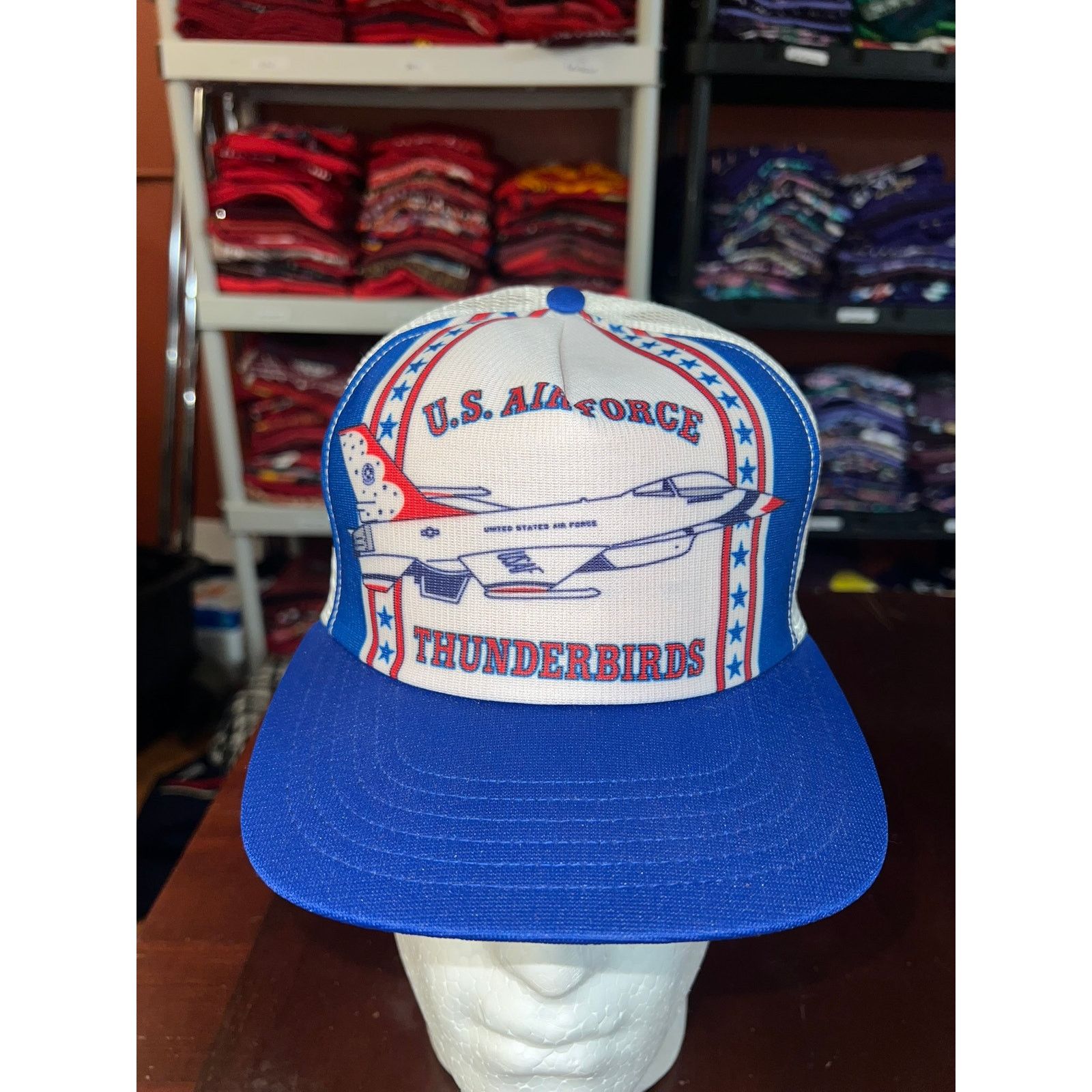 Vintage Vintage US Air Force Thunderbirds Snapback Trucker USAF 80s Size ONE SIZE - 1 Thumbnail
