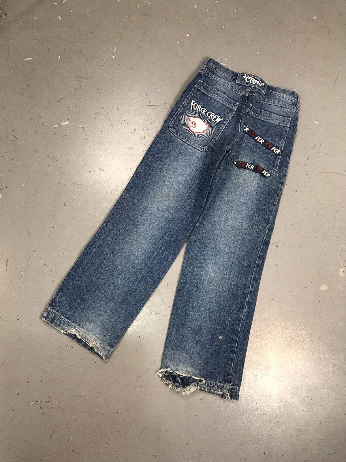 JNCO × Southpole × Vintage Vintage force crew embroidered straight denim pant Size 26" / US 2 / IT 38 - 9 Thumbnail