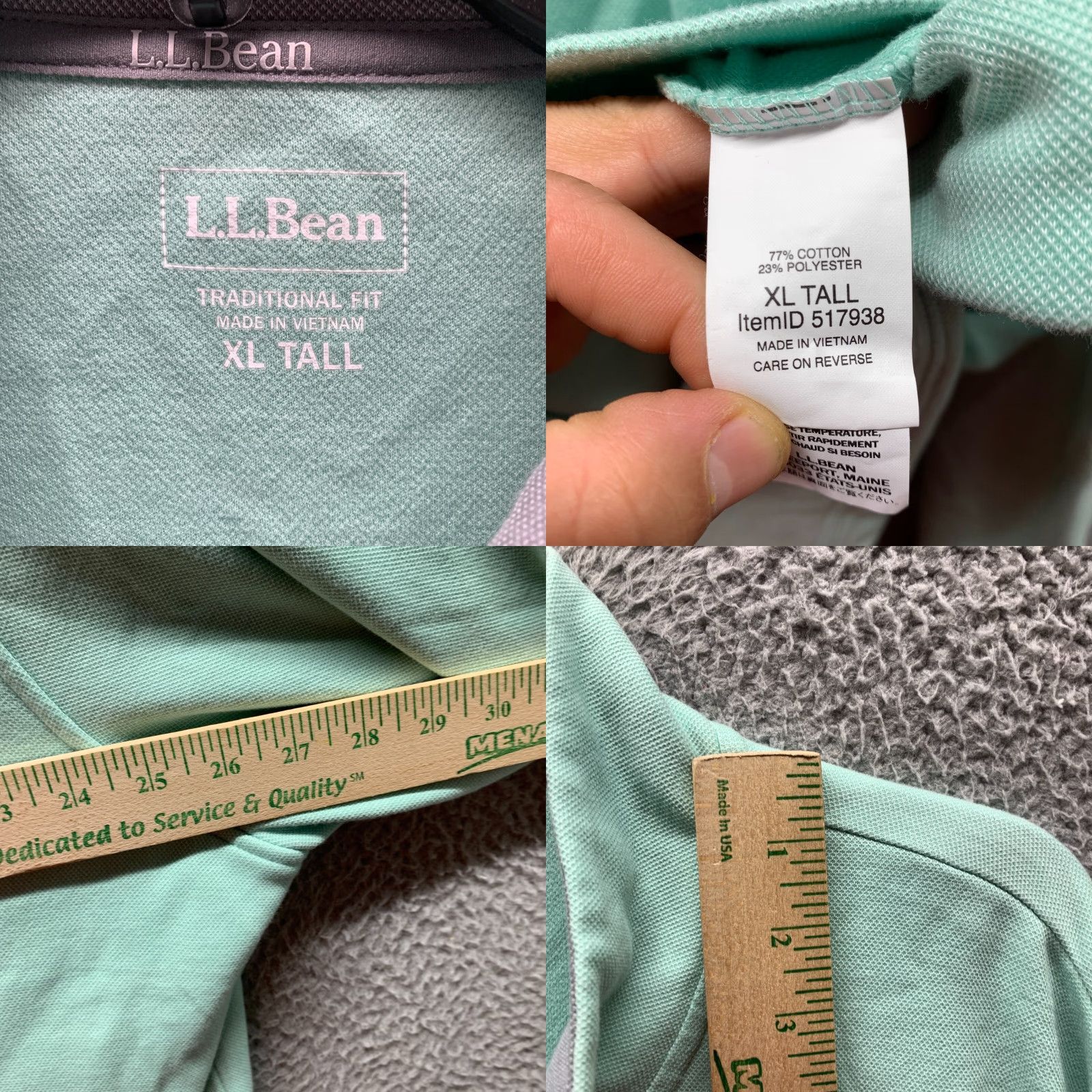Vintage VINTAGE LL Bean Sweater Adult XL Green Mens Full Zip 80s 90s Casual Lightweight Mock Neck Knit Cotton Long Sleeve Size XL Tall XLT Size US XL / EU 56 / 4 - 8 Thumbnail