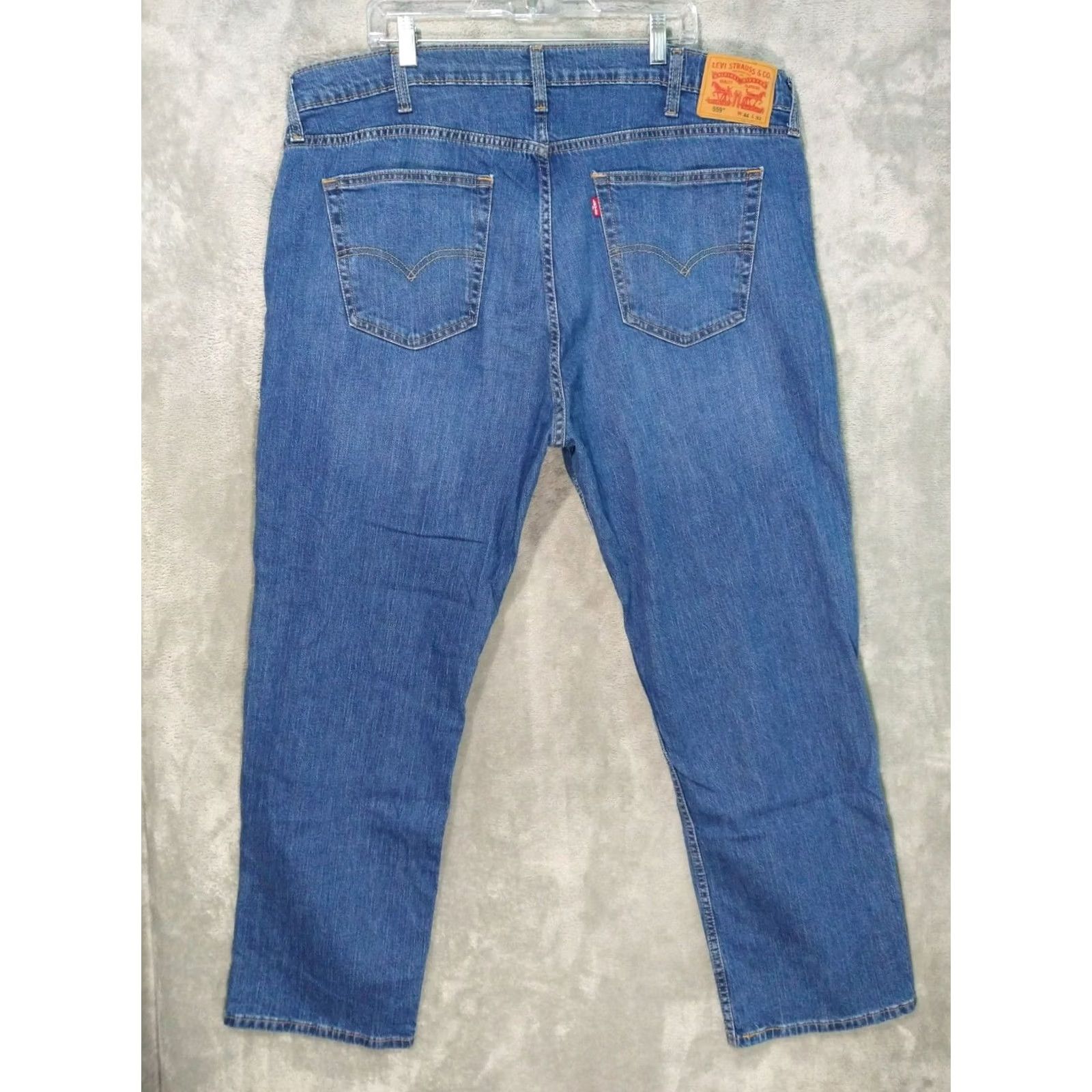 Levi's Levi's 559 Jeans Men's 44x32 Blue Denim Relaxed Fit Straight Leg Dark Wash Size US 44 / EU 60 - 2 Thumbnail