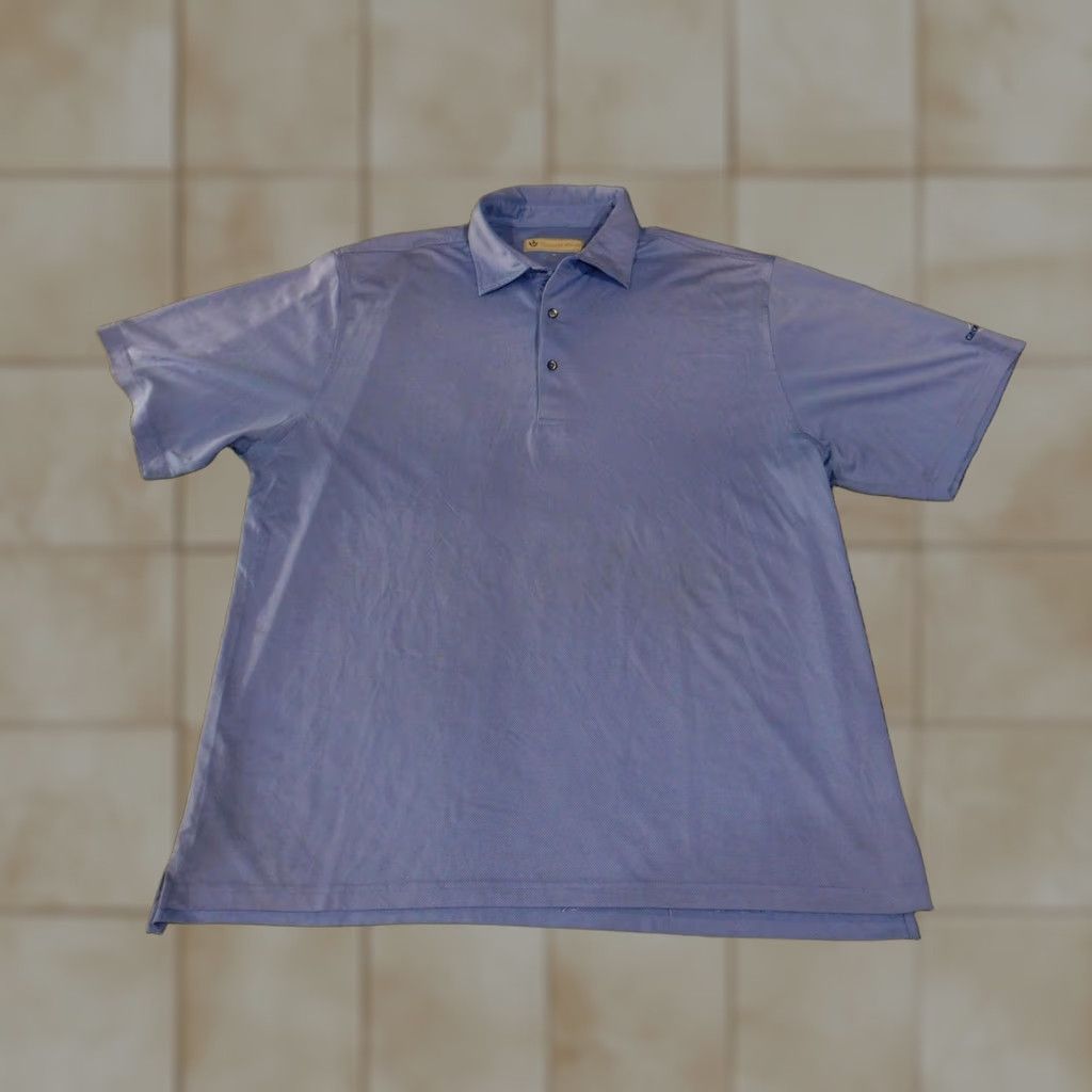 Vintage Donald Ross Polo Shirt Mens XL Light Blue Performance Golf Georgian National Polo Shirt Mens XL Light Blue Golf Shirt Size US XL / EU 56 / 4 - 1 Thumbnail