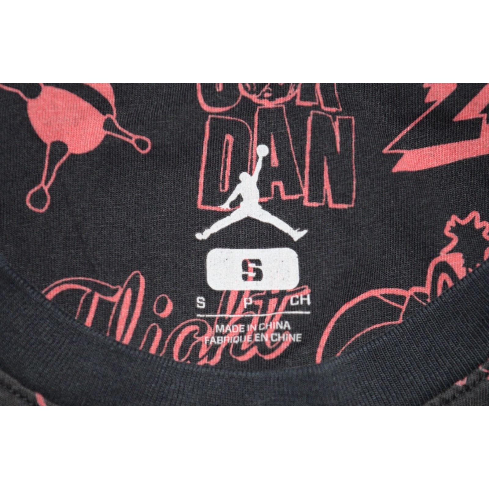 Nike Nike Air Jordan Shirt Adult S Black Red All Over Print Graphic Tee Michael Jordan Chicago Bulls NBA Logo Mens Size US S / EU 44-46 / 1 - 4 Thumbnail