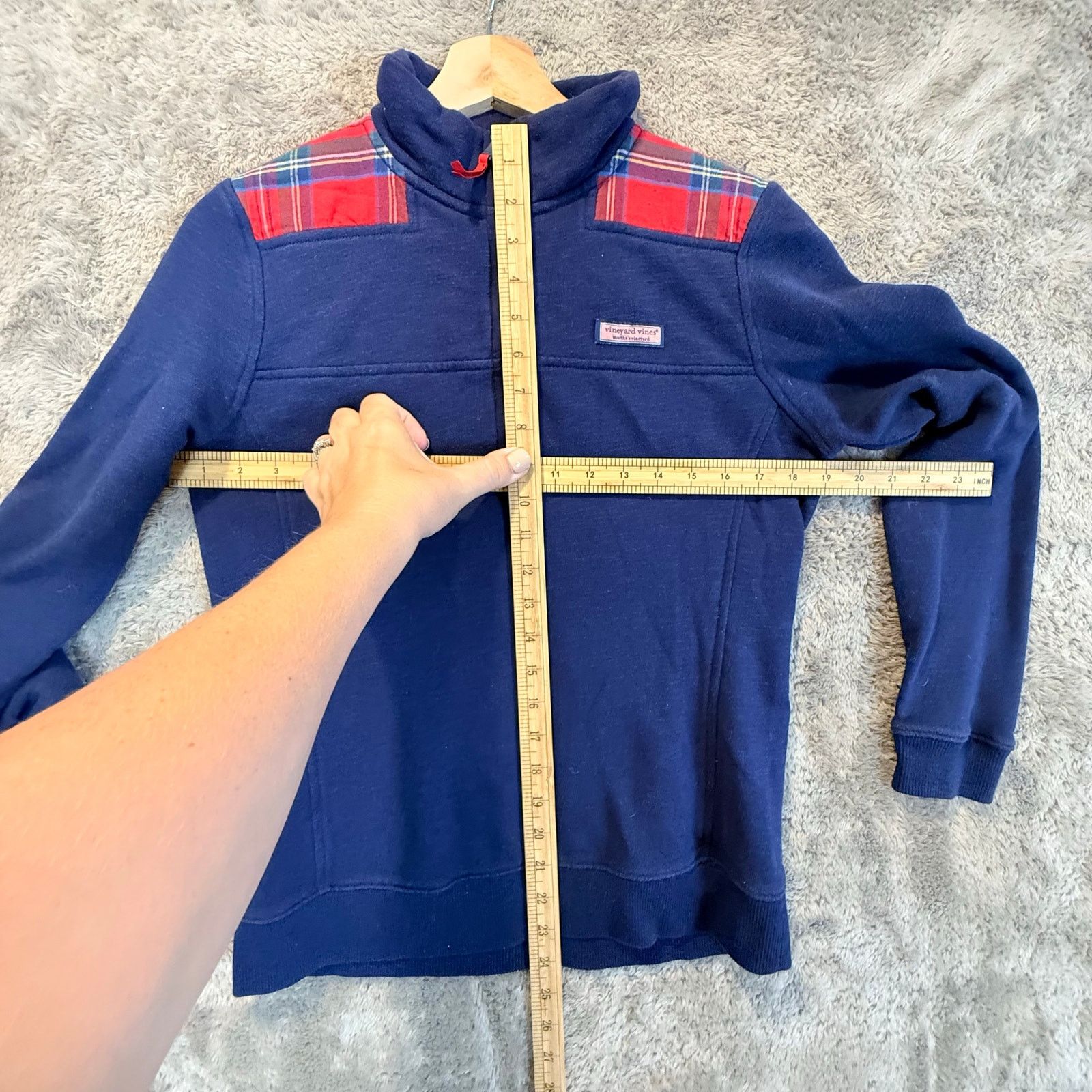 Vineyard Vines Vineyard Vines Jolly Plaid Shep Shirt 1/4 Zip Pullover S Size M / US 6-8 / IT 42-44 - 8 Thumbnail