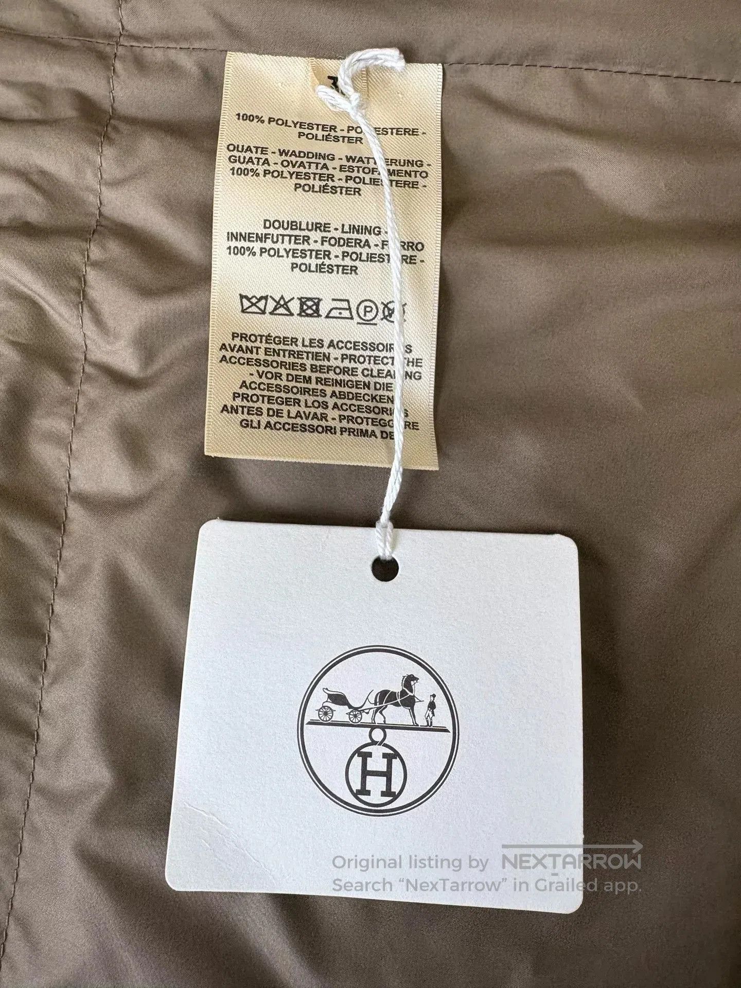 Hermes Hermes Quilted Sleeveless Vest Gray. Size US S / EU 44-46 / 1 - 6 Thumbnail