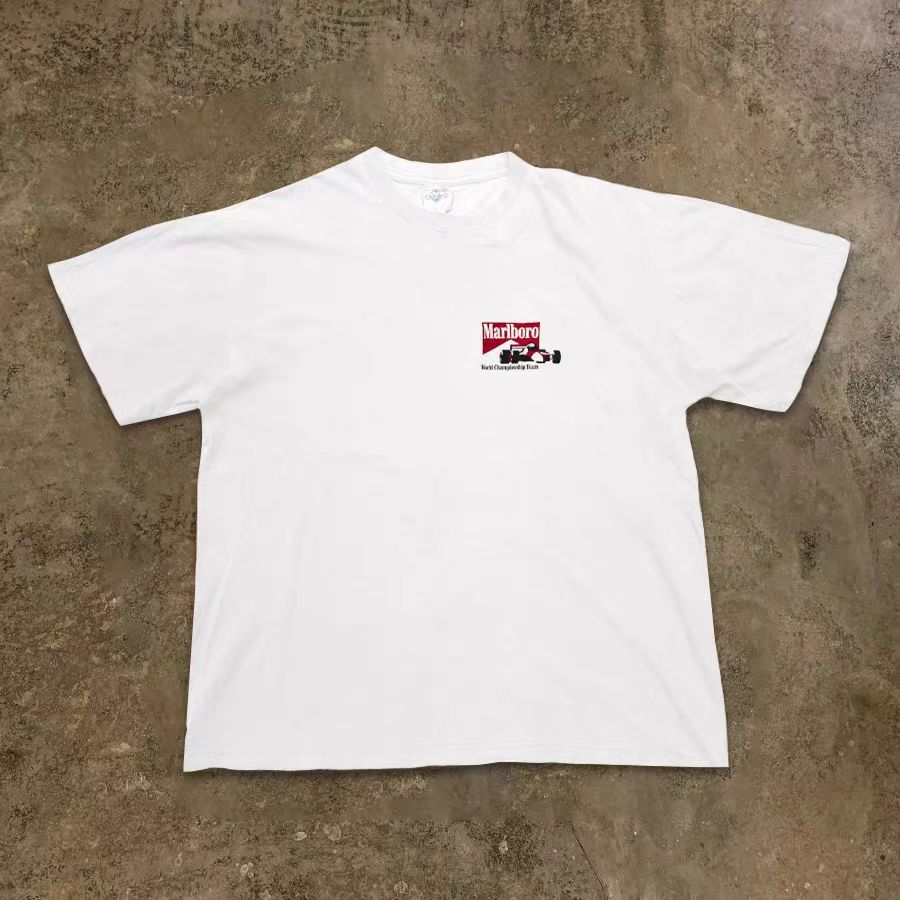 Japanese Brand × Vintage White washed retro racing print t-shirt Size US M / EU 48-50 / 2 - 2 Thumbnail
