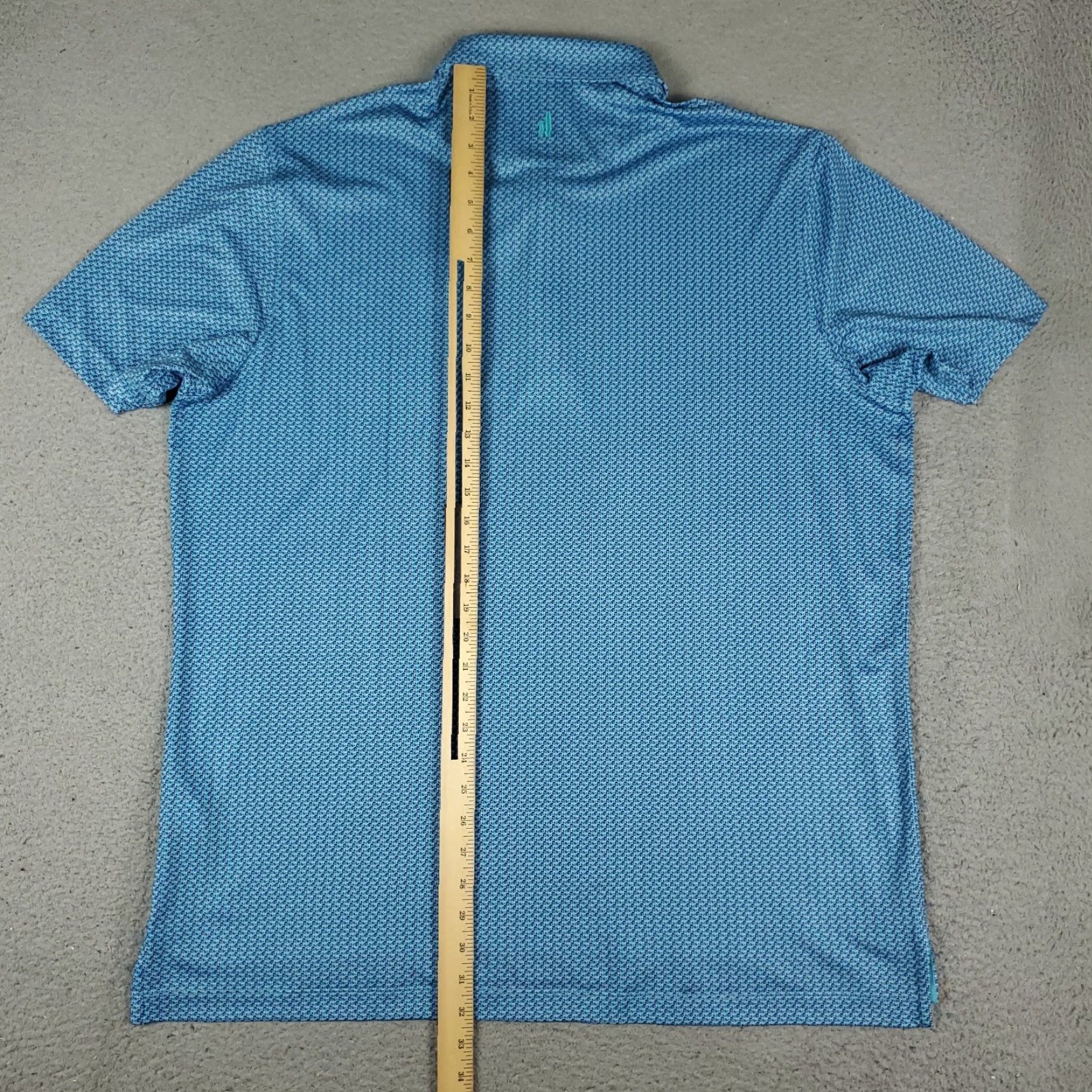 johnnie-O Johnnie O Polo Shirt Mens XL Blue Geometric Golf Short Sleeve Size US XL / EU 56 / 4 - 4 Thumbnail