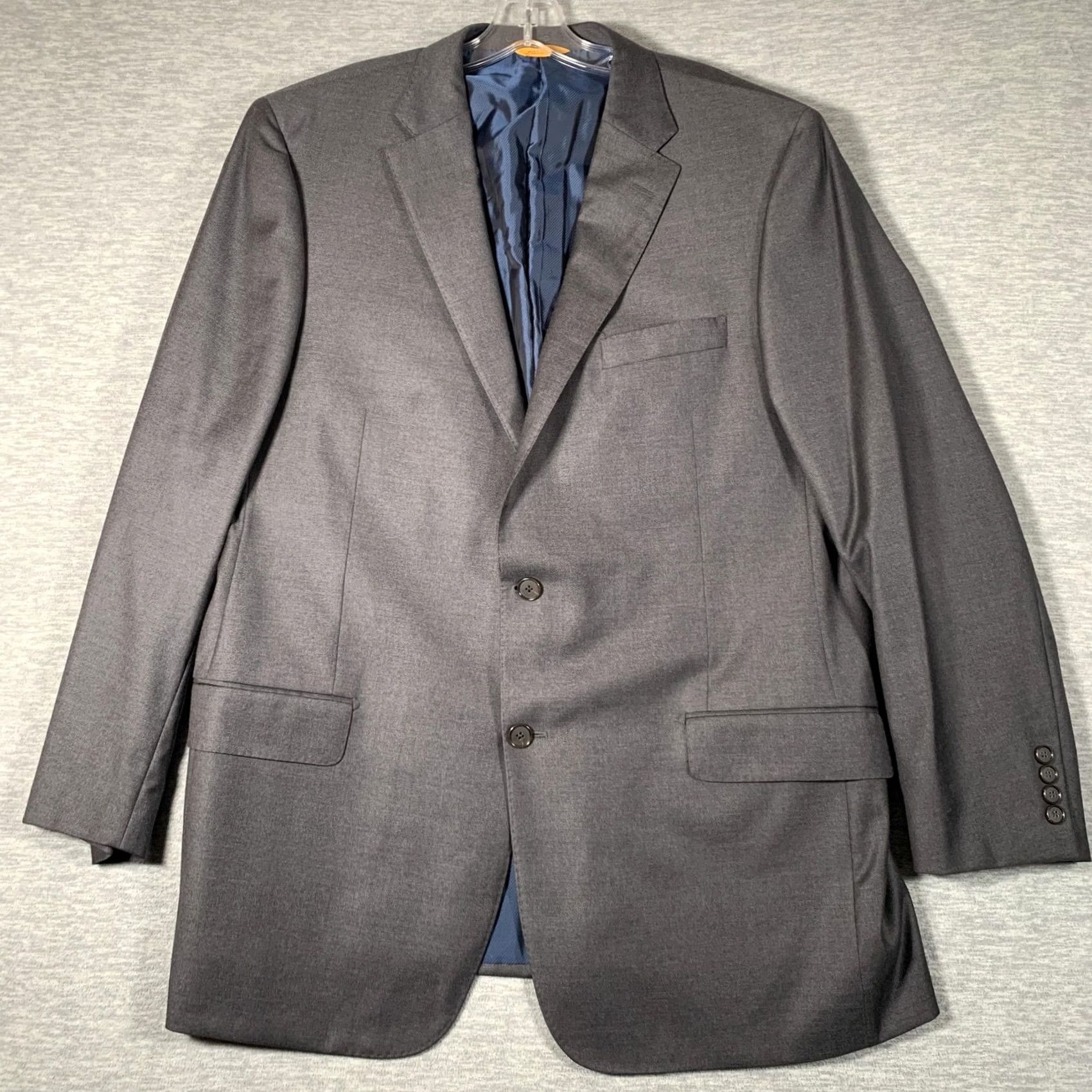 Loro Piana Hickey Freeman Suit Jacket Mens 46 Long Gray Loro Piana Wool Blazer 2 Button Size 46R - 2 Thumbnail