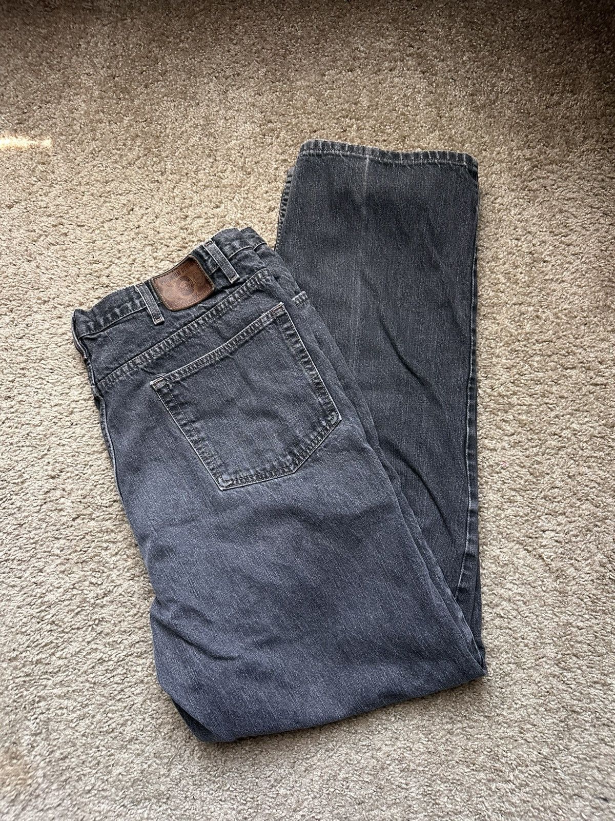 Southpole × Vintage Grey black baggy loose fit jeans Size US 42 / EU 58 - 6 Thumbnail