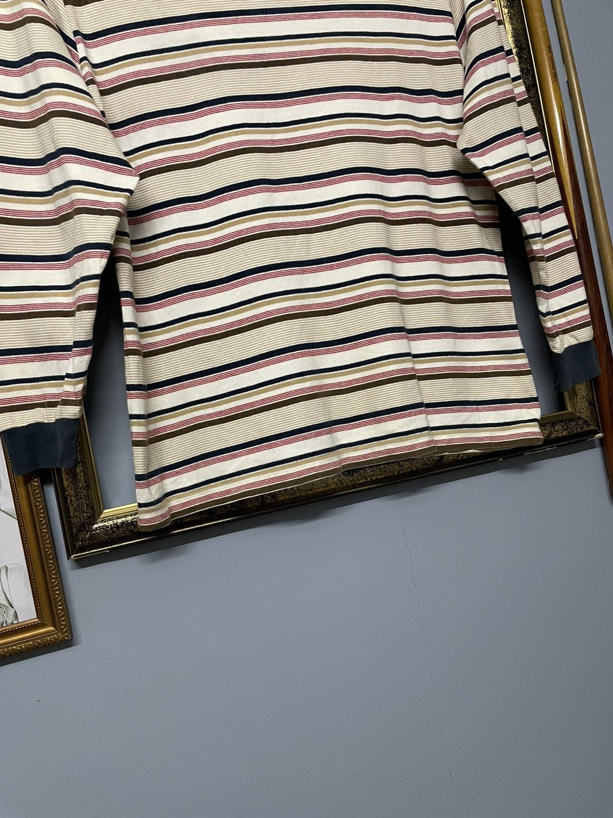 Aquascutum Vintage 1990s Designer Aquascutum Stripe Classic Longsleeve Size US M / EU 48-50 / 2 - 11 Thumbnail