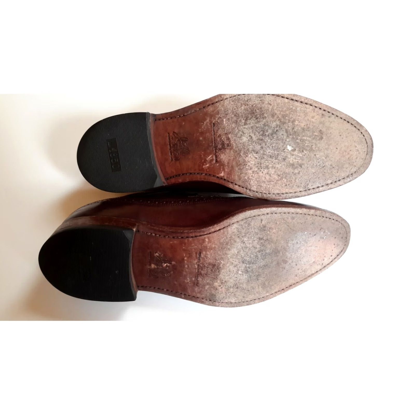 Johnston & Murphy JOHNSTON & MURPHY Mens Brown Leather Wingtip Oxfords Dress/Casual Sz 9.5 D US Size US 10 / EU 43 - 8 Thumbnail