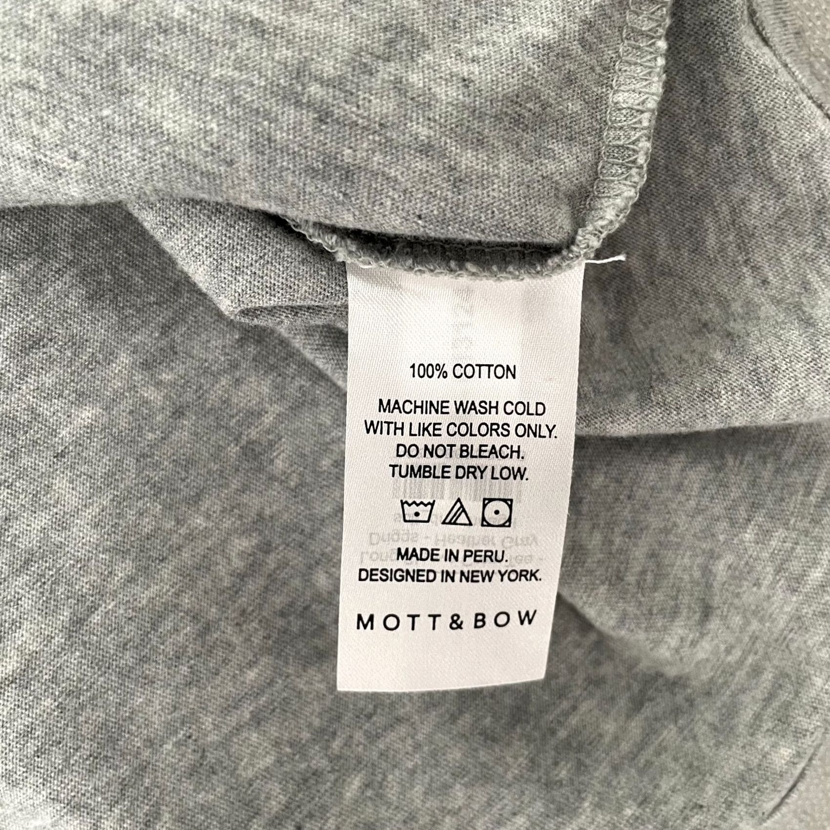 Mott & Bow Mott & Bow Shirt Adult Large Gray Driggs Long Sleeve Crew Tee Cotton Mens L Size US L / EU 52-54 / 3 - 5 Thumbnail