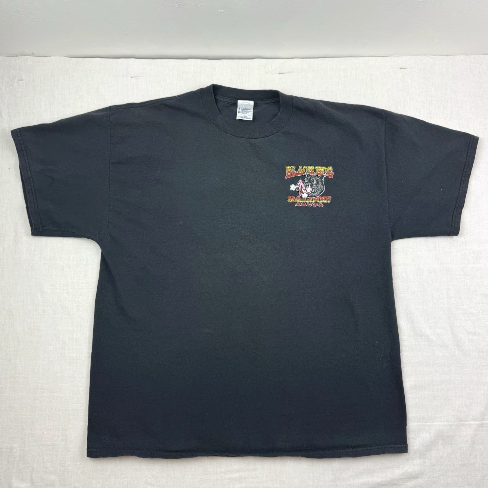 Delta VINTAGE Delta Hog Saloon T Shirt Adult XL Black Biker Grunge Punk Bar Y2K Mens XLarge Short Sleeve Crew Neck Vintage 1990s 2000s Size US XL / EU 56 / 4 - 3 Thumbnail