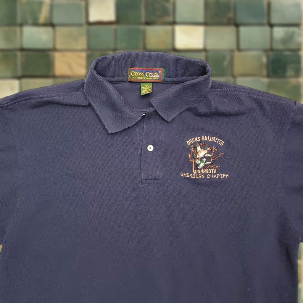 Vintage Ducks Unlimited Shirt Men L Blue Short Sleeve Polo Sherburn Minnesota Casual Size US L / EU 52-54 / 3 - 1 Thumbnail