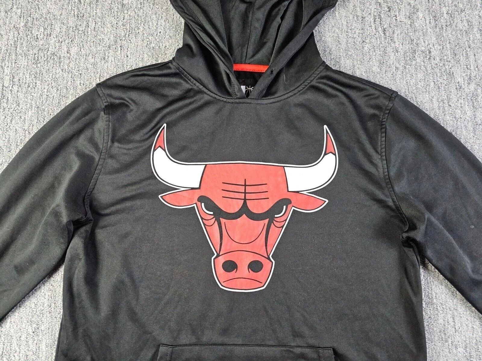 NBA Chicago Bulls NBA Big Logo Pullover Hoodie Black Men M Size US M / EU 48-50 / 2 - 2 Thumbnail