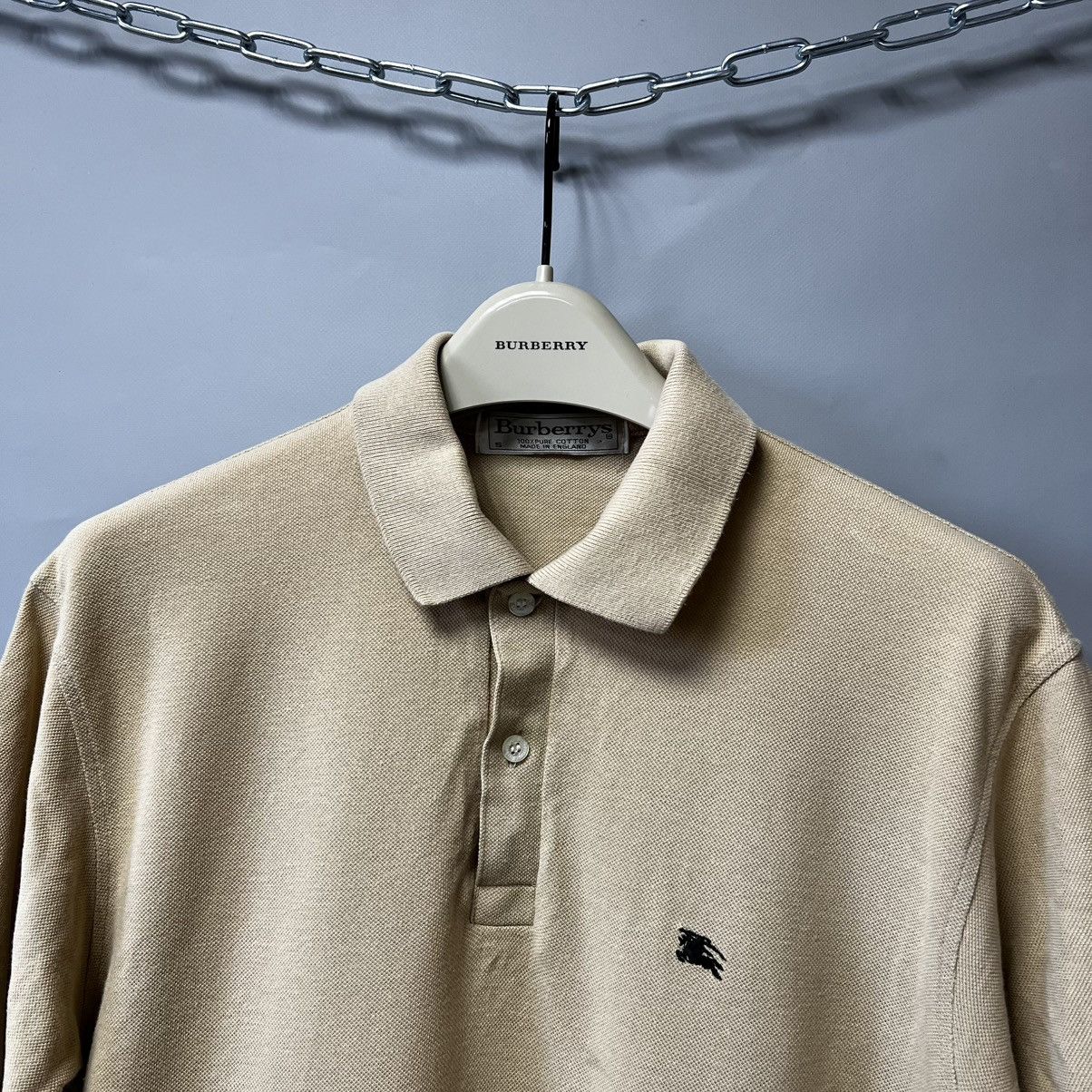Burberry × Vintage Vintage Burberrys Polo Shirt 90s beige Size US S / EU 44-46 / 1 - 3 Thumbnail