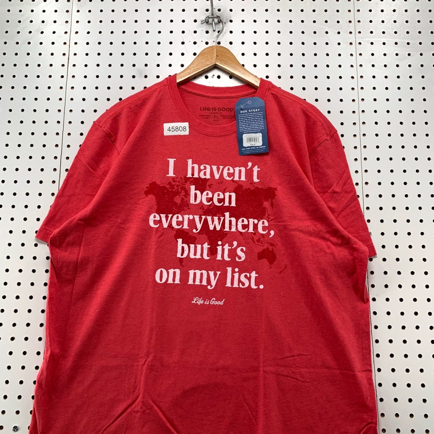 Life is Good Life is Good T Shirt Mens XL Crusher Tee Red Funny Quote NWT Size US XL / EU 56 / 4 - 2 Thumbnail