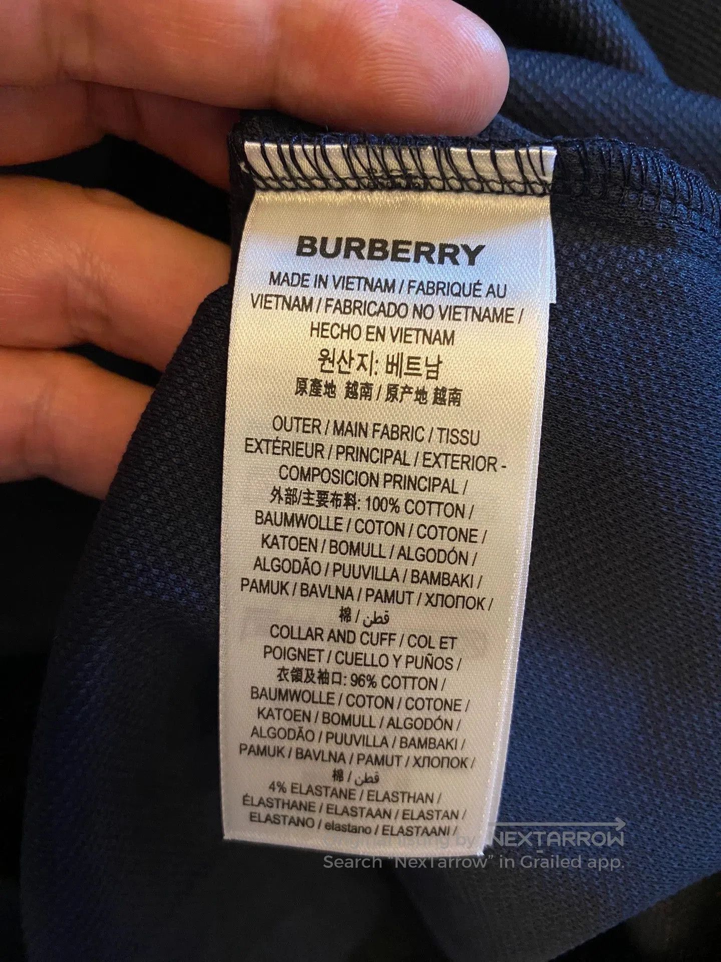 Burberry Blue Short Sleeve Polo Shirt . Size US L / EU 52-54 / 3 - 9 Thumbnail