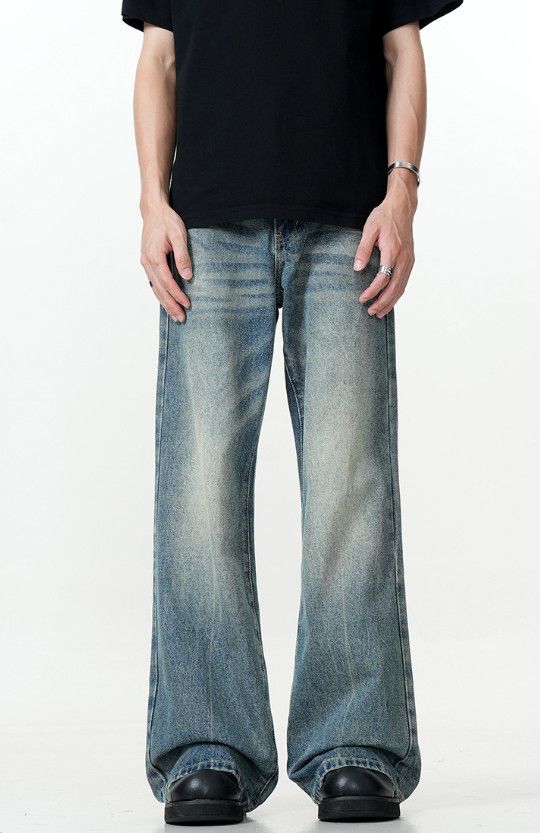 Japanese Brand American retro men's cleanfit simple loose flared jeans Size US 32 / EU 48 - 1 Thumbnail