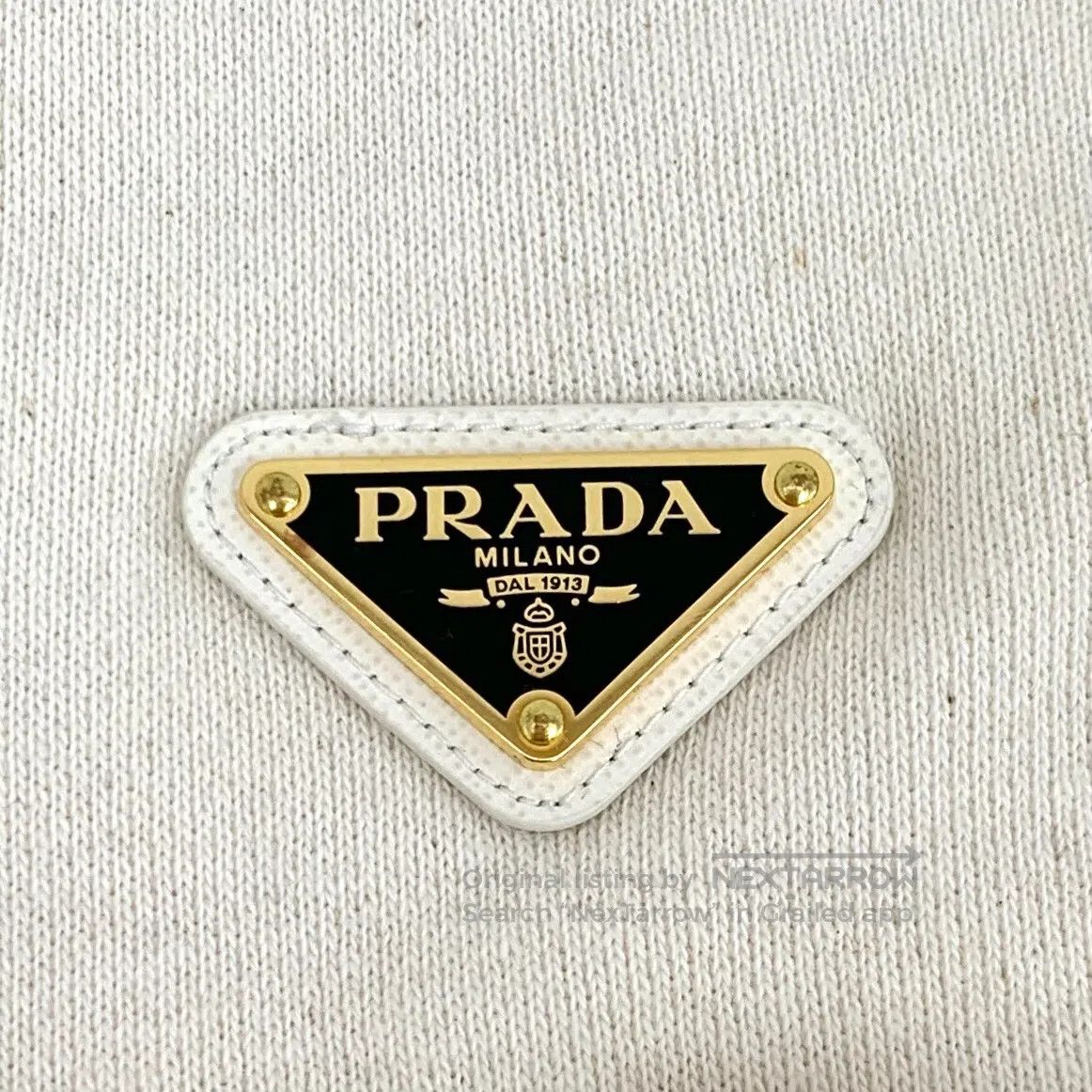 Prada Prada Apricot triangle logo cotton hooded long sleeve swea Size US M / EU 48-50 / 2 - 5 Thumbnail