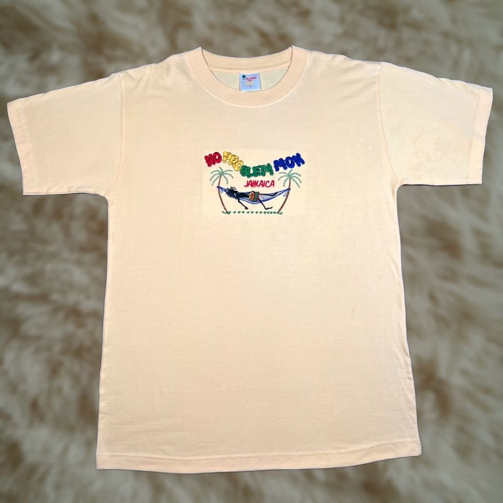 Vintage Island Tees Jamaica Large Beige Graphic Shirt Regular Men Size US L / EU 52-54 / 3 - 1 Thumbnail