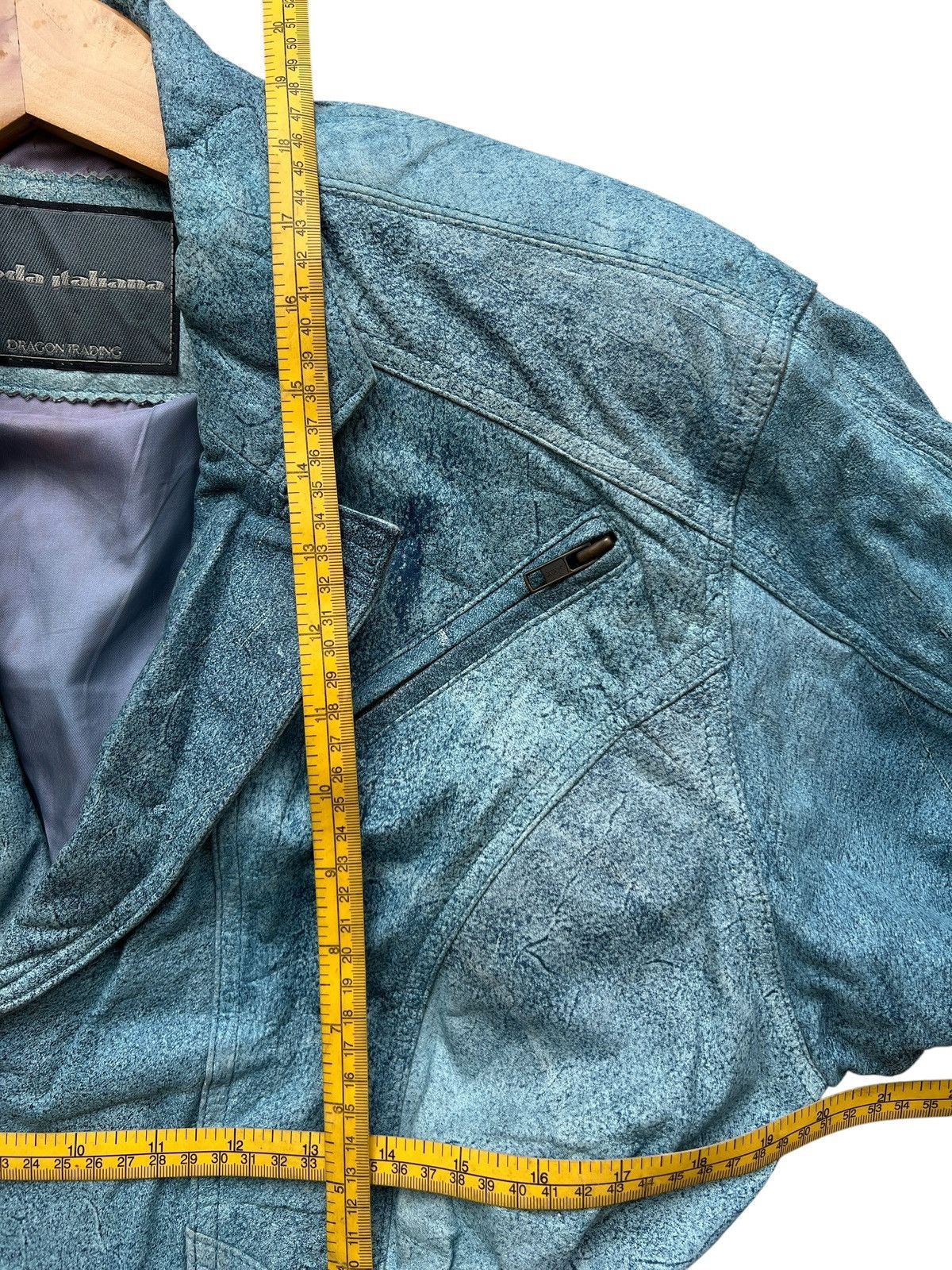 Japanese Brand Moda Italiana Blue Racing Leather Jacket Size S / US 4 / IT 40 - 13 Thumbnail