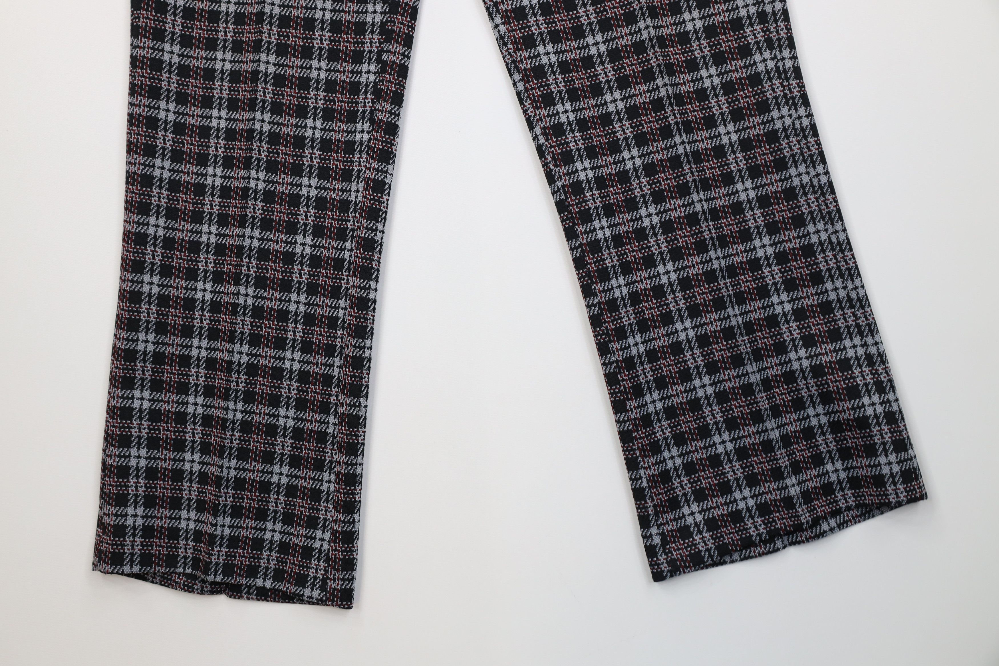 Vintage Vintage 70s Streetwear Flared Wide Leg Chino Pants Plaid USA Size US 32 / EU 48 - 4 Thumbnail