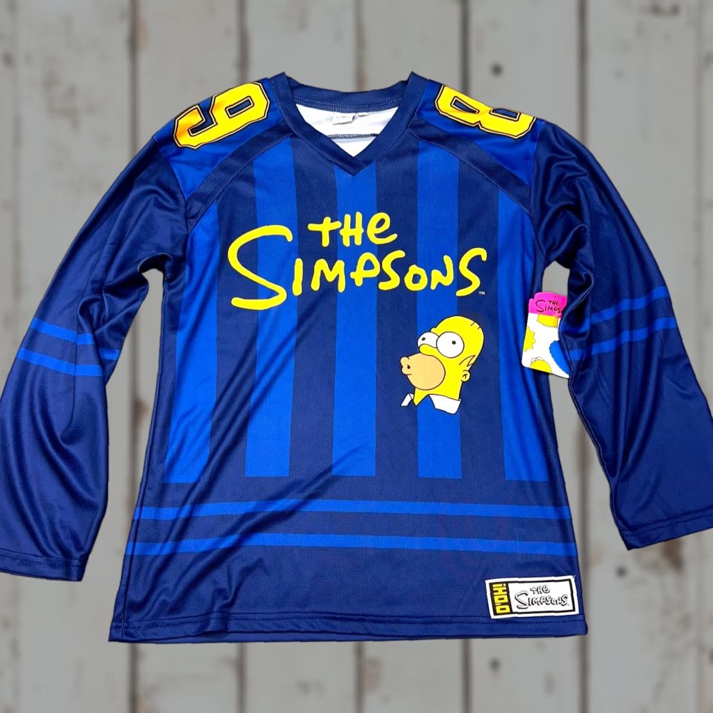Vintage The Simpsons Hockey Jersey Adult XS Double-Sided AOP Bart Homer Marge NWT Size US XS / EU 42 / 0 - 1 Thumbnail