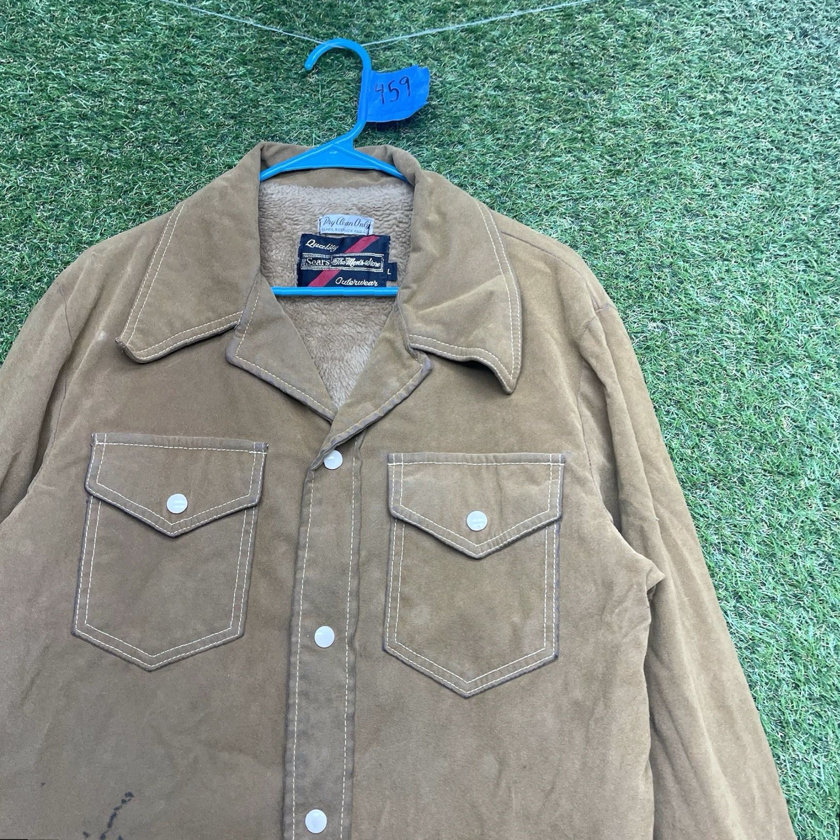 Sears VINTAGE Sears Leather Bomber Jacket Mens L Brown 80s 70s Suede Lined Leather Shell Garment Coat Winter Spring Fall Mens Size US L / EU 52-54 / 3 - 3 Thumbnail