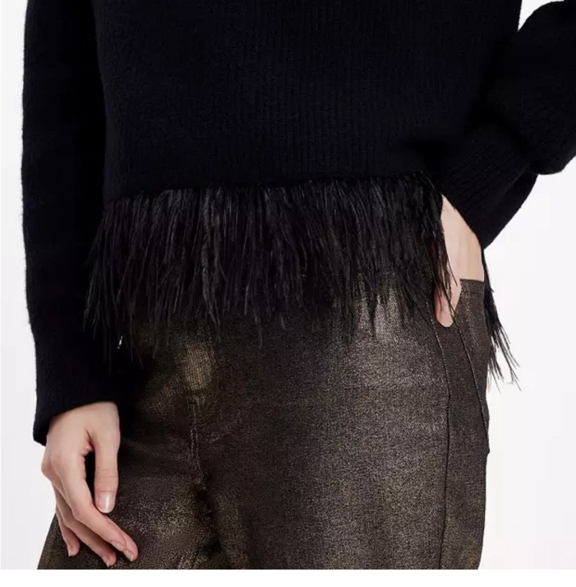 Kate Spade Kate Spade Feather Hem Sweater Size S / US 4 / IT 40 - 3 Thumbnail