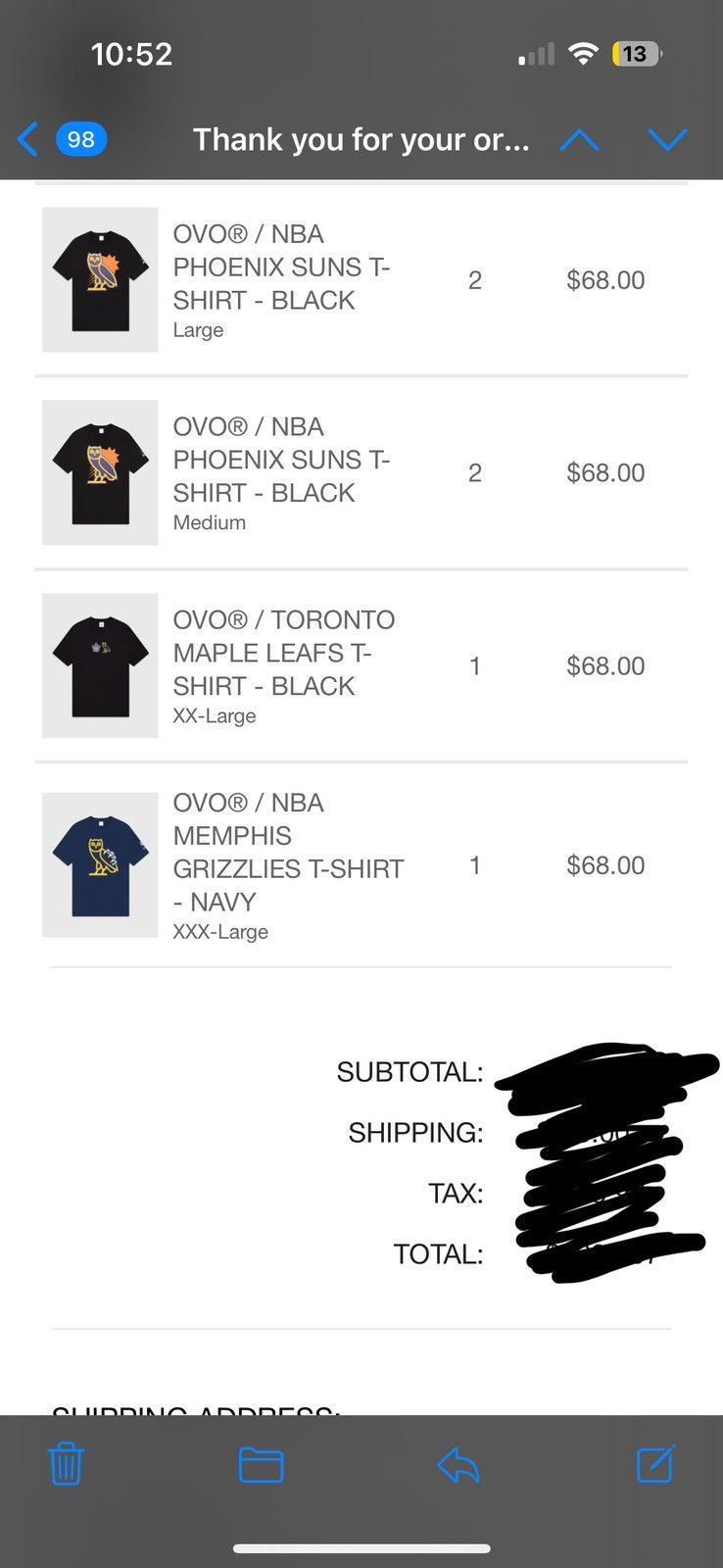 NBA × October's Very Own OVO x NBA Phoenix Suns OG Owl T-Shirt new with tags NWT rare Size US L / EU 52-54 / 3 - 6 Thumbnail