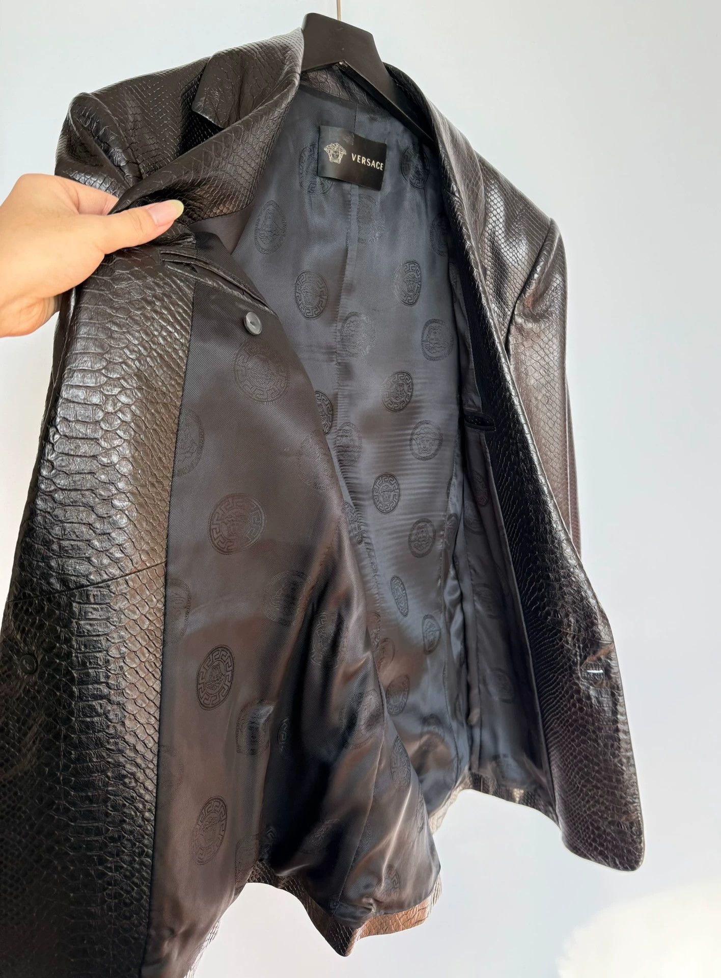 Versace Versace Snake Print Leather Blazer Jacket 48 Size US M / EU 48-50 / 2 - 7 Thumbnail