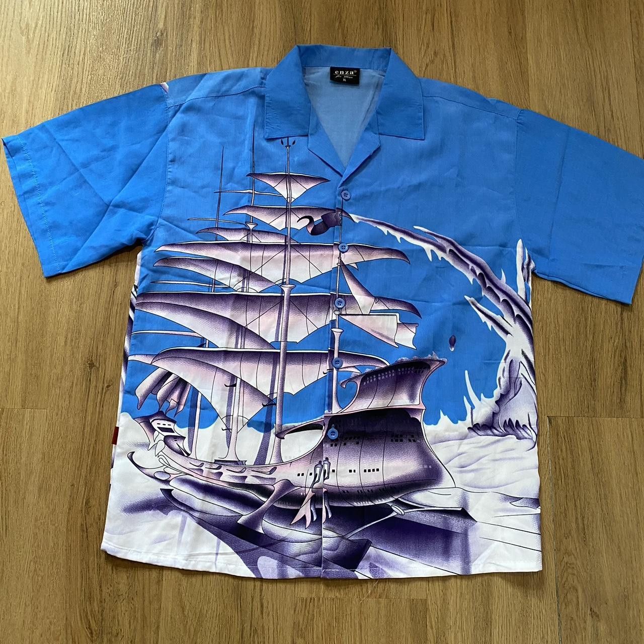 Other Blue and white Hawaii Vintage y2k ship vacation Size US XL / EU 56 / 4 - 1 Thumbnail