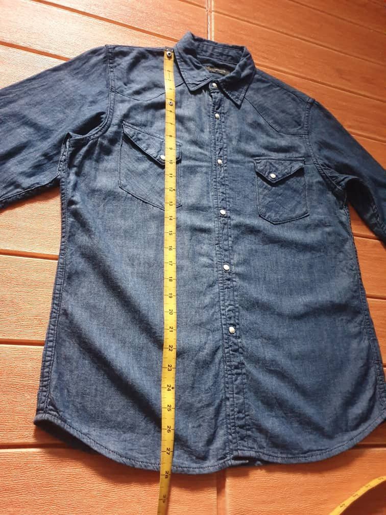 Japanese Brand 💥3 quater Nano univ blue western shirt Size US M / EU 48-50 / 2 - 8 Thumbnail