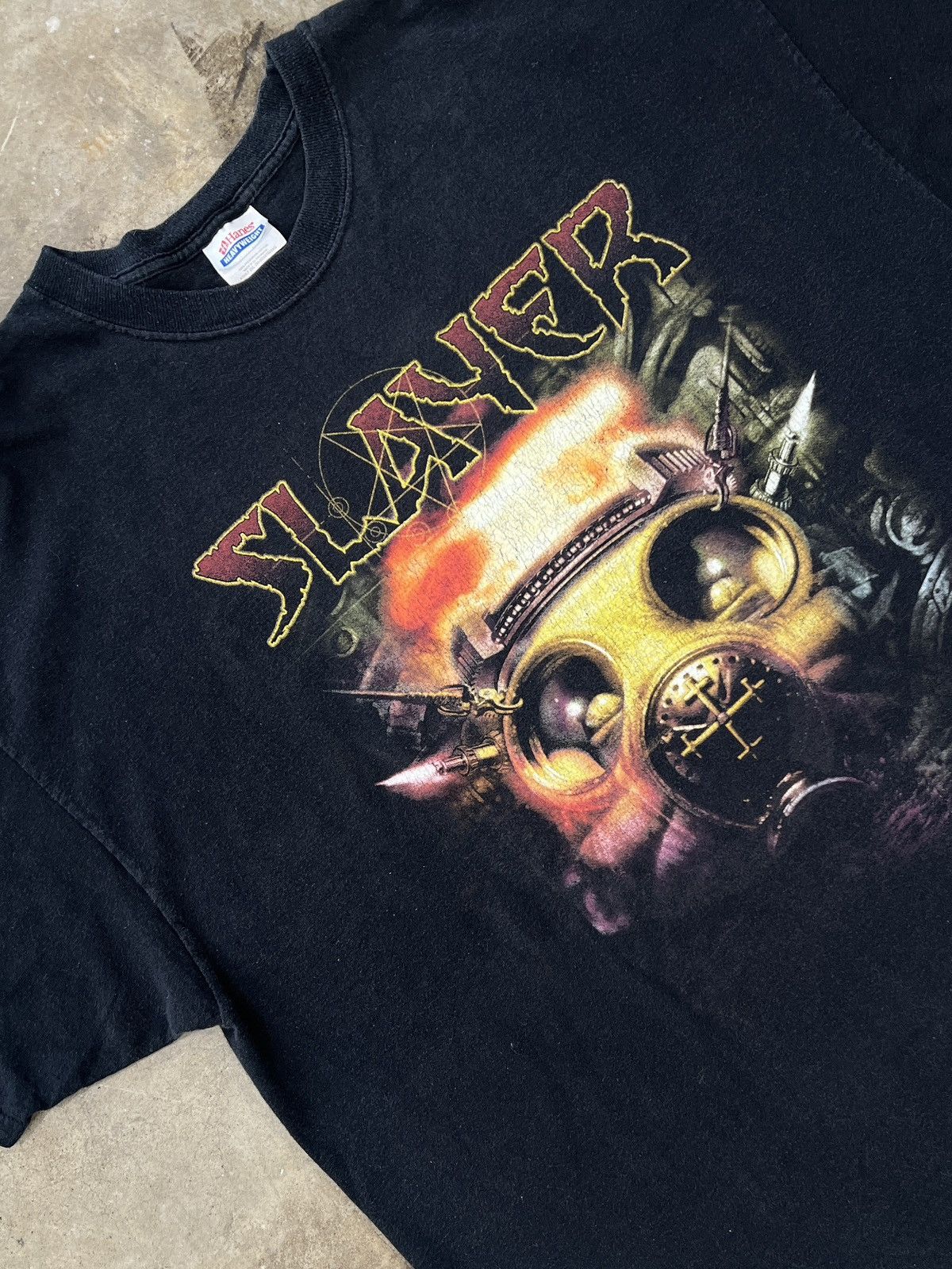 Band Tees × Vintage Vintage 2003 Slayer Tour Metal Band Rock Tee 2XL XXL Size US XXL / EU 58 / 5 - 1 Thumbnail