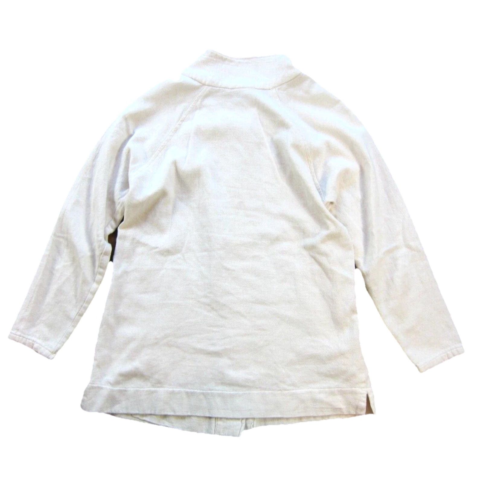 Vintage Vtg Sea Breeze Blazer Jacket 100% Cotton Ivory Pocket Button Up Small Women's 80s 90s Vintage Size S / US 4 / IT 40 - 2 Thumbnail