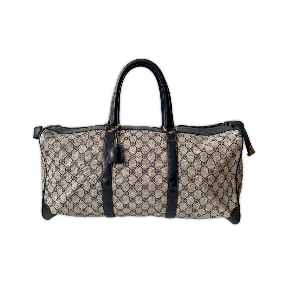 image of Gucci Monogram Holdall Bag in Grey, Women's