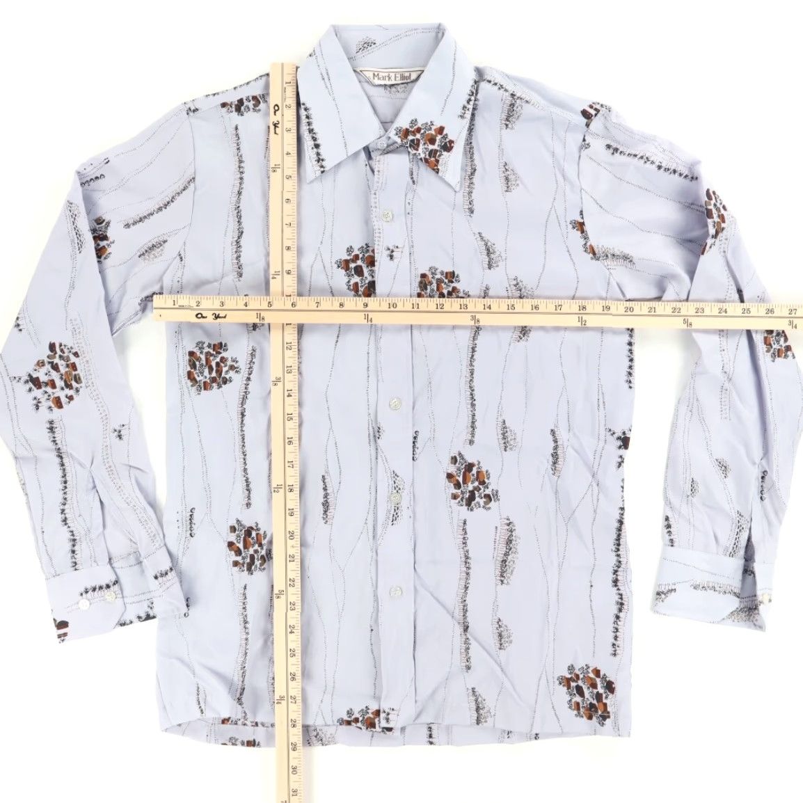 Vintage VTG Mark Elliot Couture Sport All Over Print Button Up Shirt Blue Men's L Size US L / EU 52-54 / 3 - 3 Thumbnail